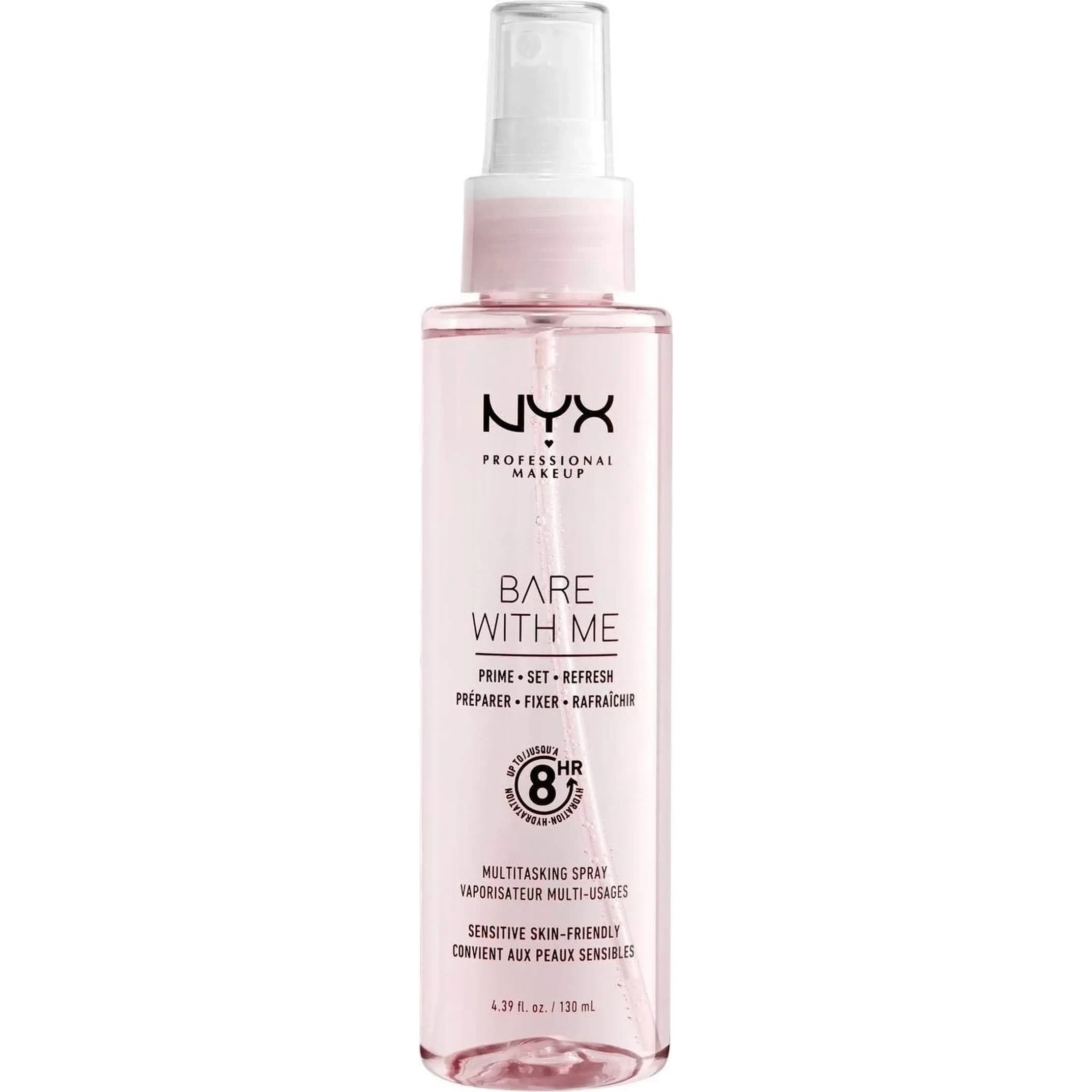 NYX PROFESSIONAL MAKEUP Bare With Me Multitasking Face Primer & Setting Spray 125ml (4.39 Fl Oz) | Vegan Formula for Dewy Glow - main product image