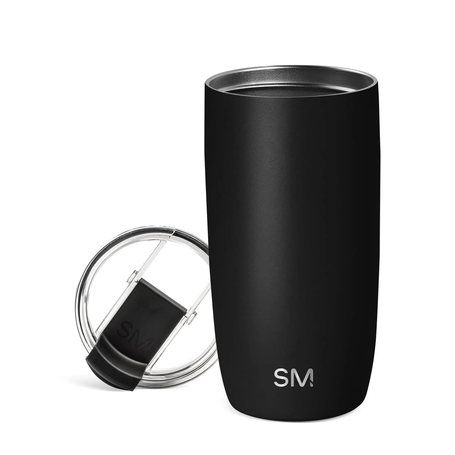 Simple Modern Voyager Insulated Travel Coffee Mug with Flip Lid | 590ml (16oz) Black | Keeps Drinks Hot or Cold for Hours - main product image