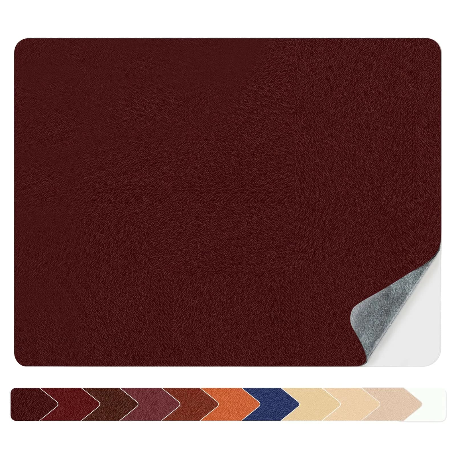 Numola Leather Repair Patch, 8×11 Inch Self-Adhesive Dark Wine Red | Waterproof, Easy Cut, Strong Adhesive