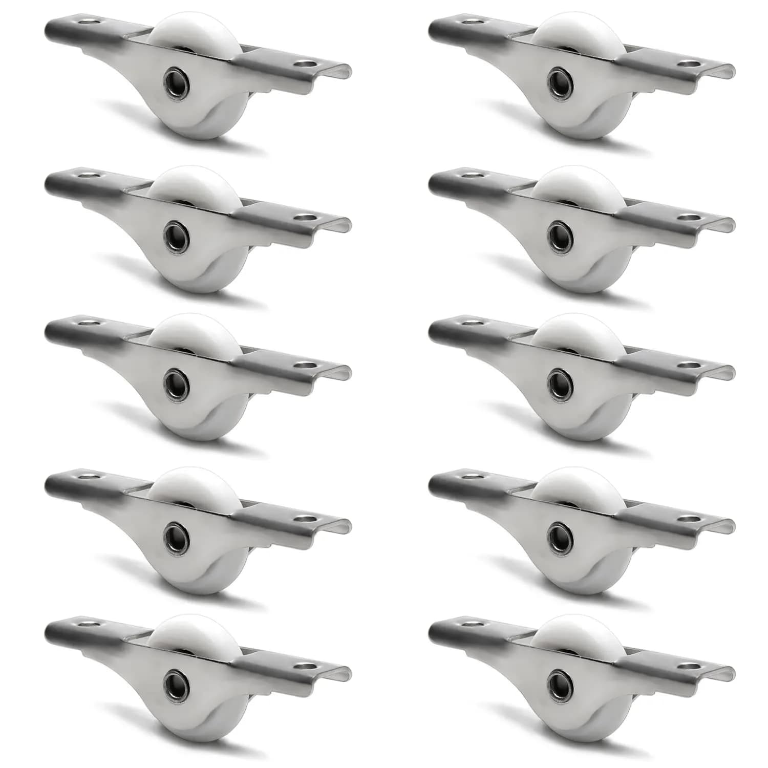 MroMax 10Pcs 23mm/0.91" Dia Screen Door Rollers Nylon White | Durable Sliding Wheel for Garage & Windows - main product image