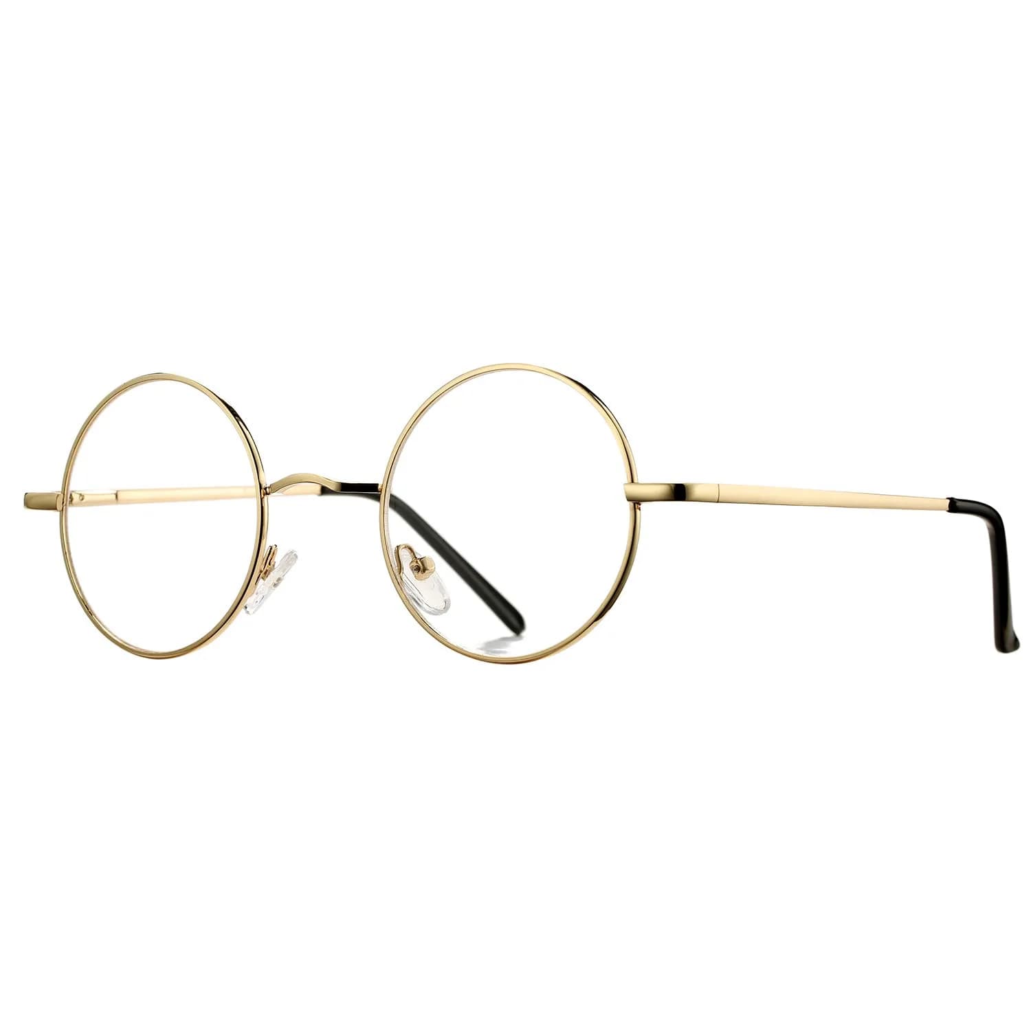 Pro Acme Non Prescription Clear Lens Glasses Retro Small Round Metal Frame (01 Blue Light Blocking Glasses - Gold) | Classic Retro Style with Blue Light Protection - main product image