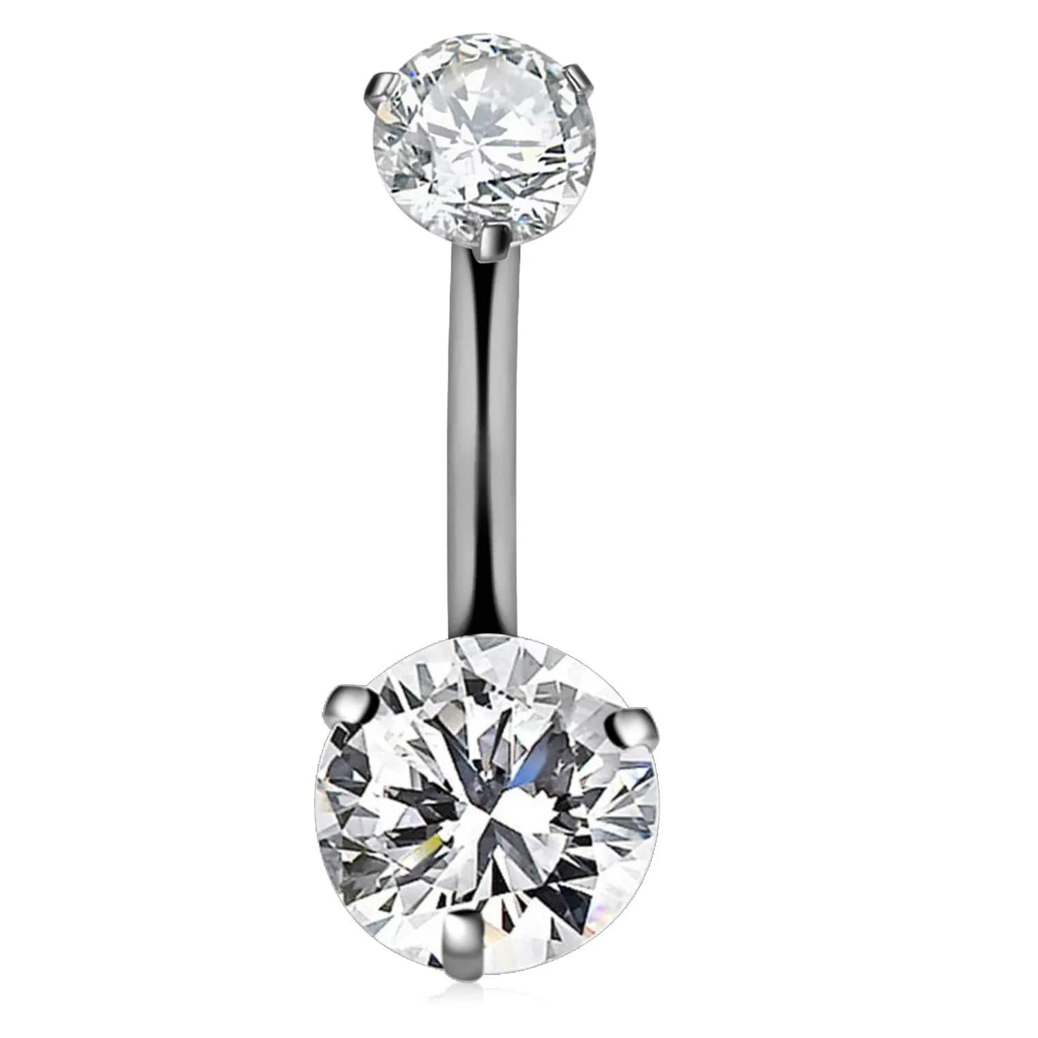 CIZME G23 Solid Titanium Belly Button Rings 14G | Hypoallergenic 10mm Bar for Sensitive Skin - main product image