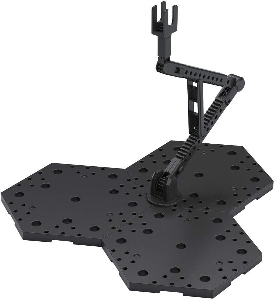 BANDAI Black Action Base 4 (1/100) Model Kit Base | For Gundam & Anime Figures - main product image