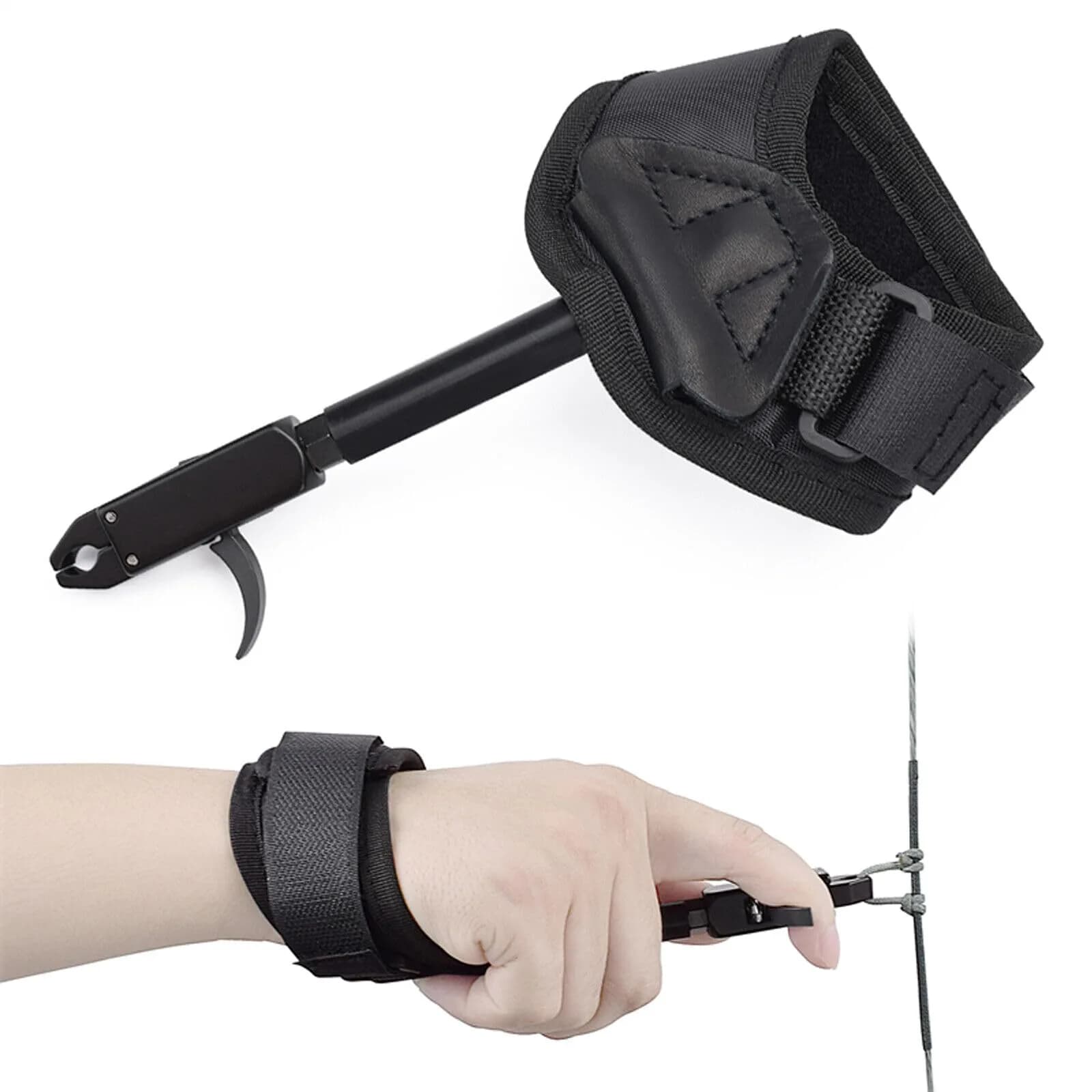 Bow and arrow college Black Wrist Strap Release Aid | Ambidextrous Trigger for Compound Bows Up to 65lbs - main product image