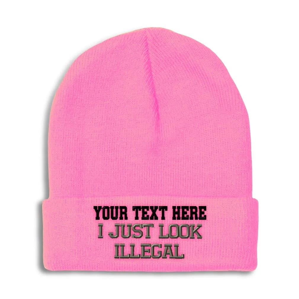 Speedy Pros Custom Beanies for Men & Women | Embroidered Skull Cap Winter Hats | One Size Pink - main product image