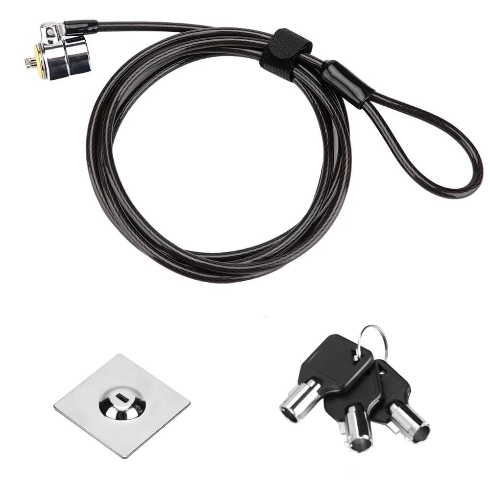 LORADAR Laptop Cable Lock - 6.7Ft Security Cable with Adhesive Anchors | Anti-Theft Device for Laptops, Tablets & Phones - main product image