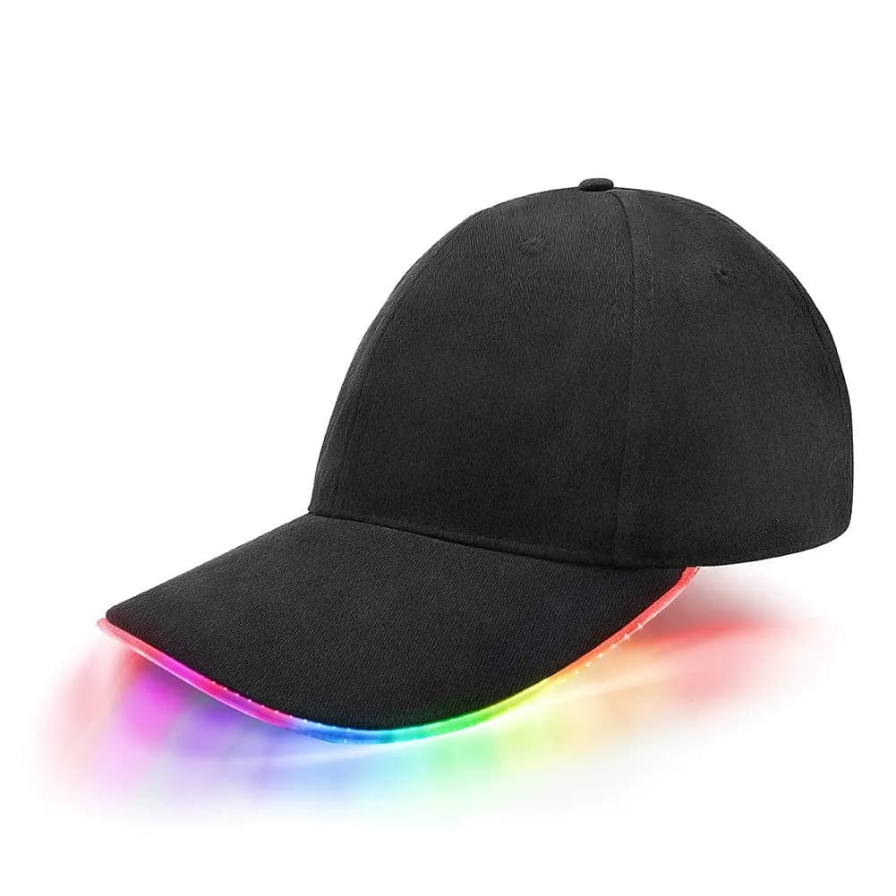 JIGUOOR LED Baseball Cap with USB Rechargeable Battery | Multicolour, One Size - main product image