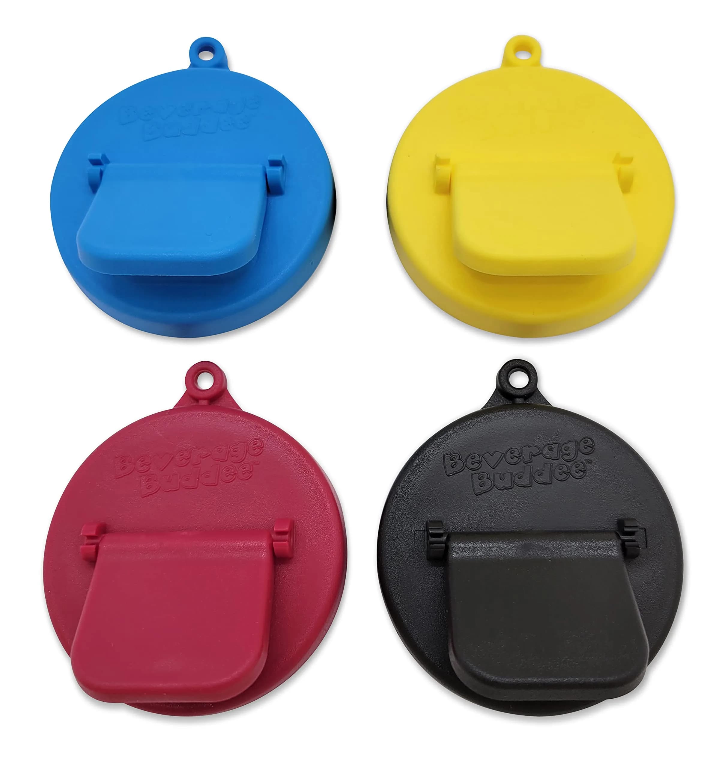 Beverage Buddee Can Cover 4 Pack Assorted Colors | Spill-Proof Dust & Dirt Barrier