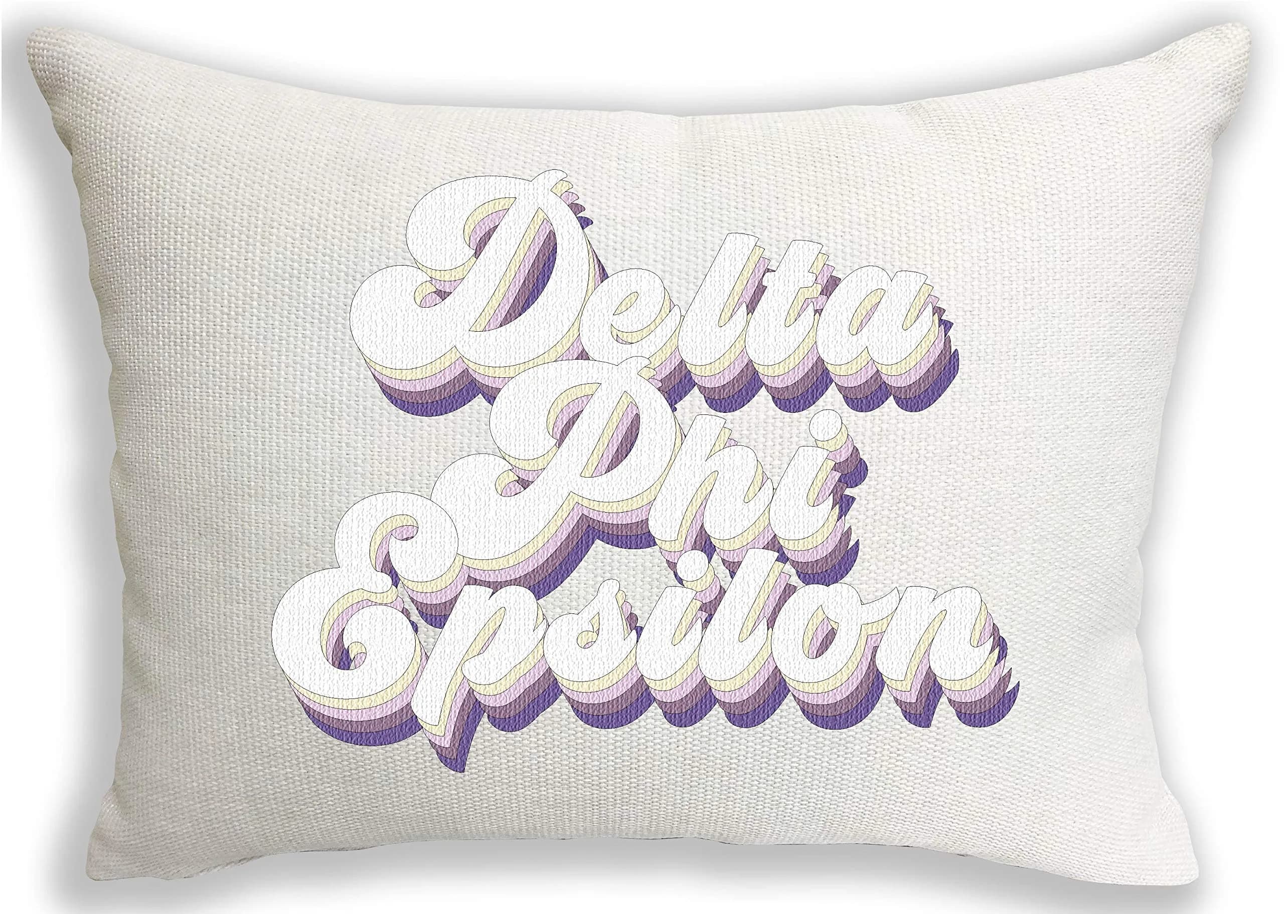 Sorority Shop Delta Phi Epsilon Pillow – Retro Design, 12" x 16" Lumbar Pillow Sorority - main product image