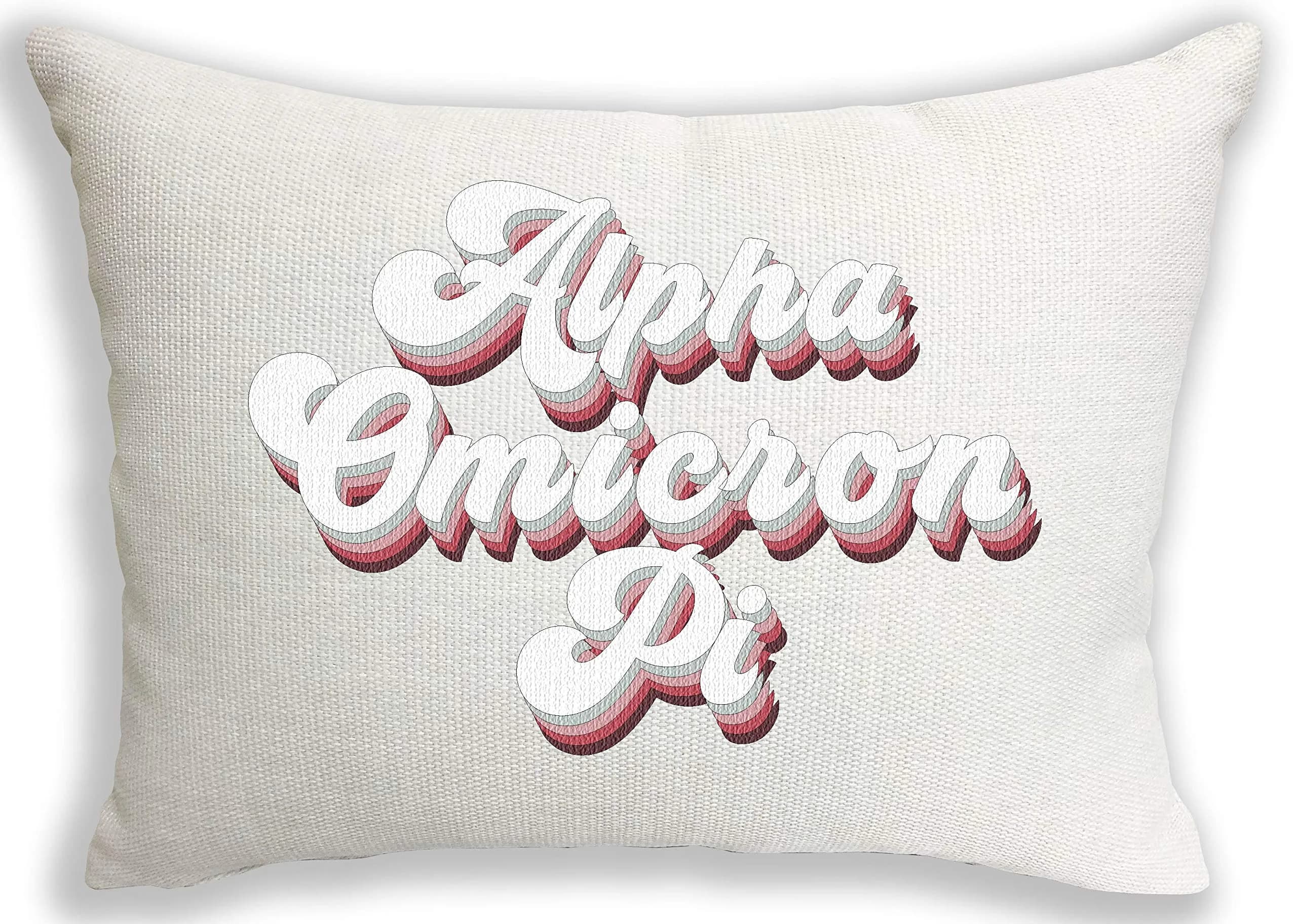 Sorority Shop Alpha Omicron Pi Pillow – Retro Design 12" x 16" Lumbar Pillow Sorority - main product image