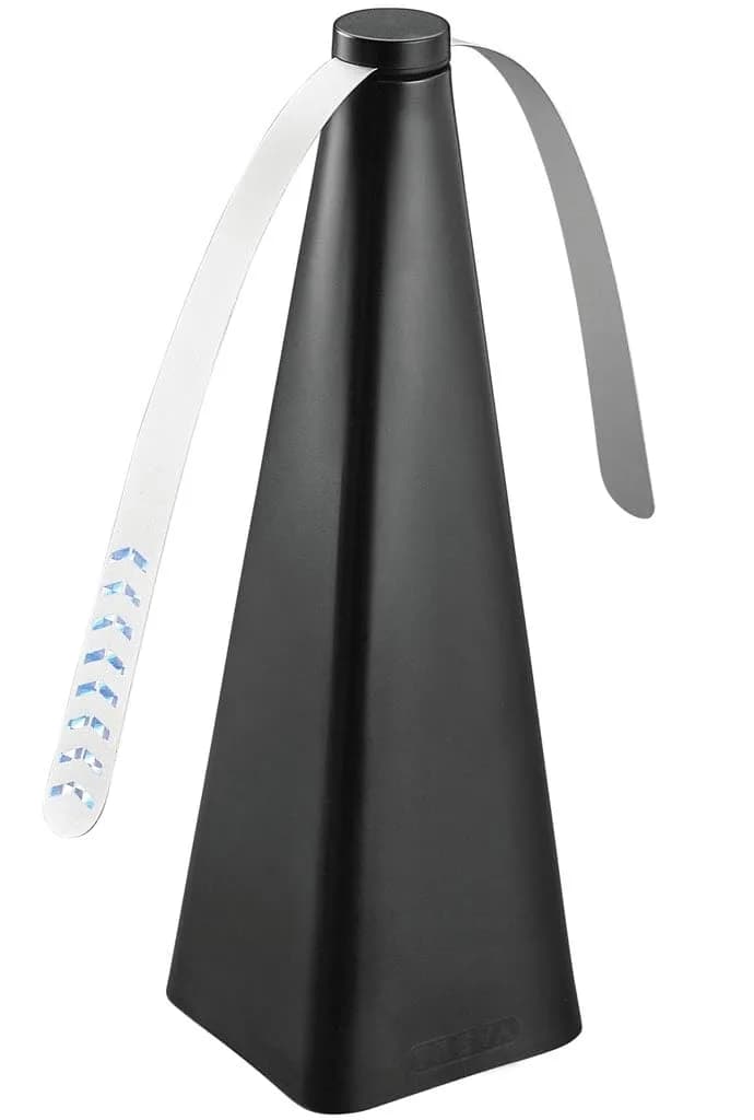 Treva Bug Fan Fly Deterrent with Holographic Blades Black | Battery Powered, 10-inch Height - main product image