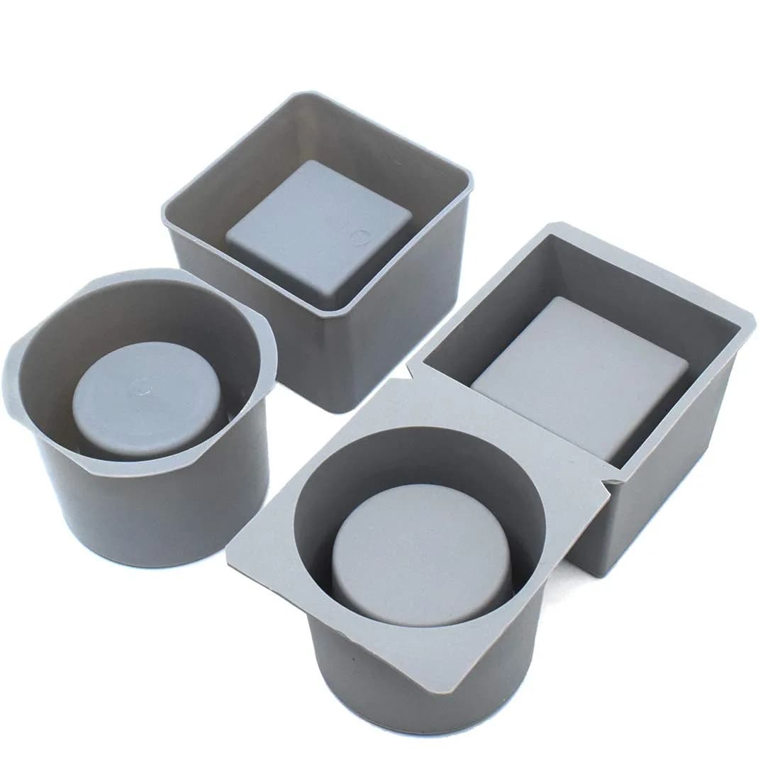 catin Silicone Planter Molds for Cement Round and Square | DIY Concrete Pot Forms for Succulents & Decor - main product image