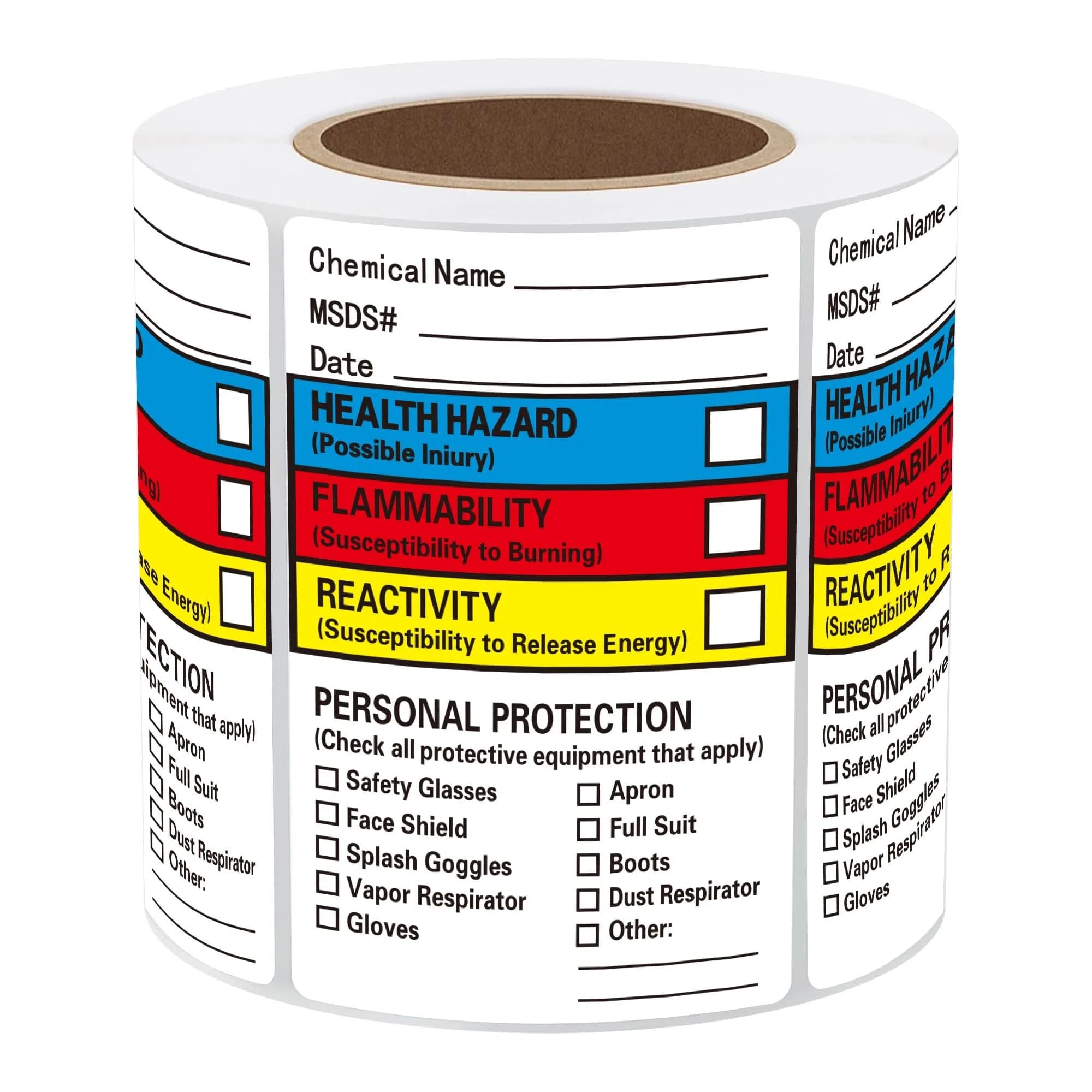 Well Tile Chemical Safety Data Labels MSDS Stickers 2x3 Inch | OSHA-Compliant Hazard Communication
