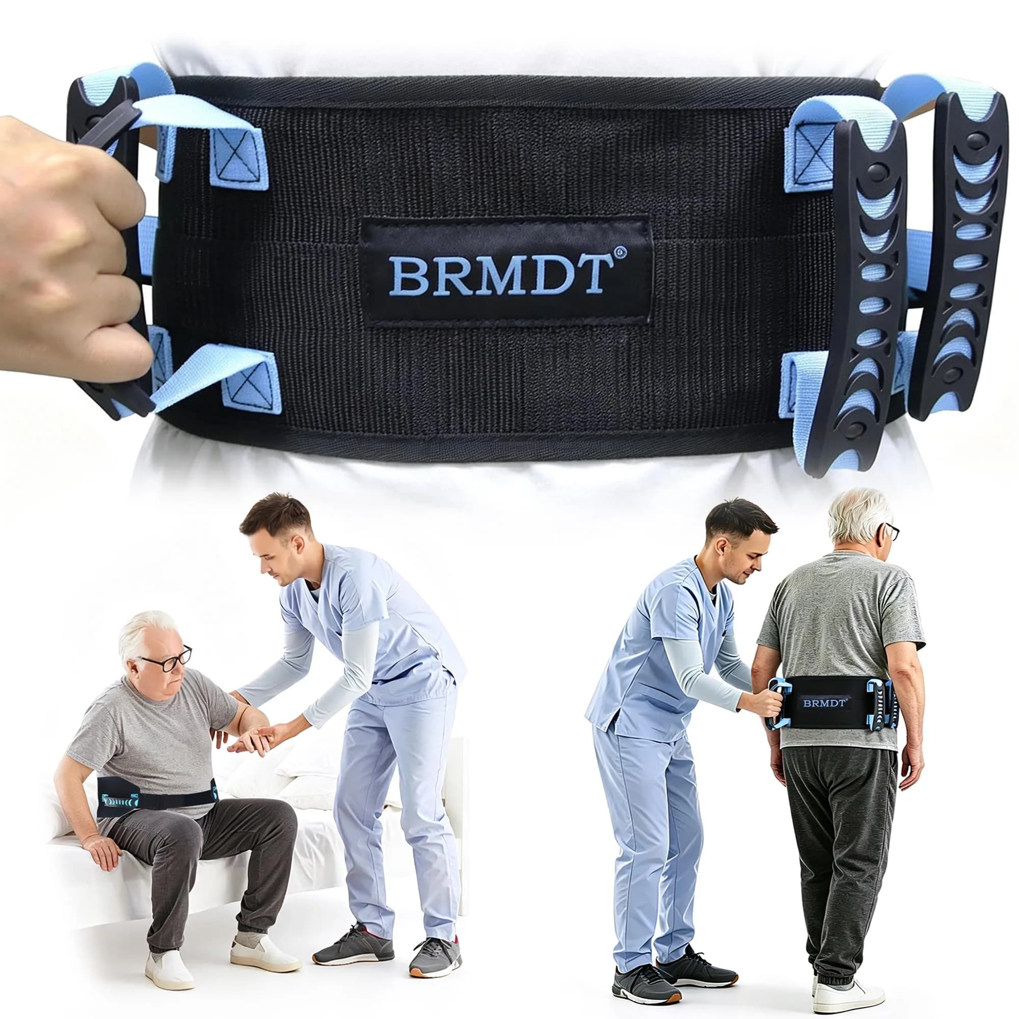BRMDT Gait Belt for Seniors 31.5-54in | Adjustable Safety Belt with Handles - main product image