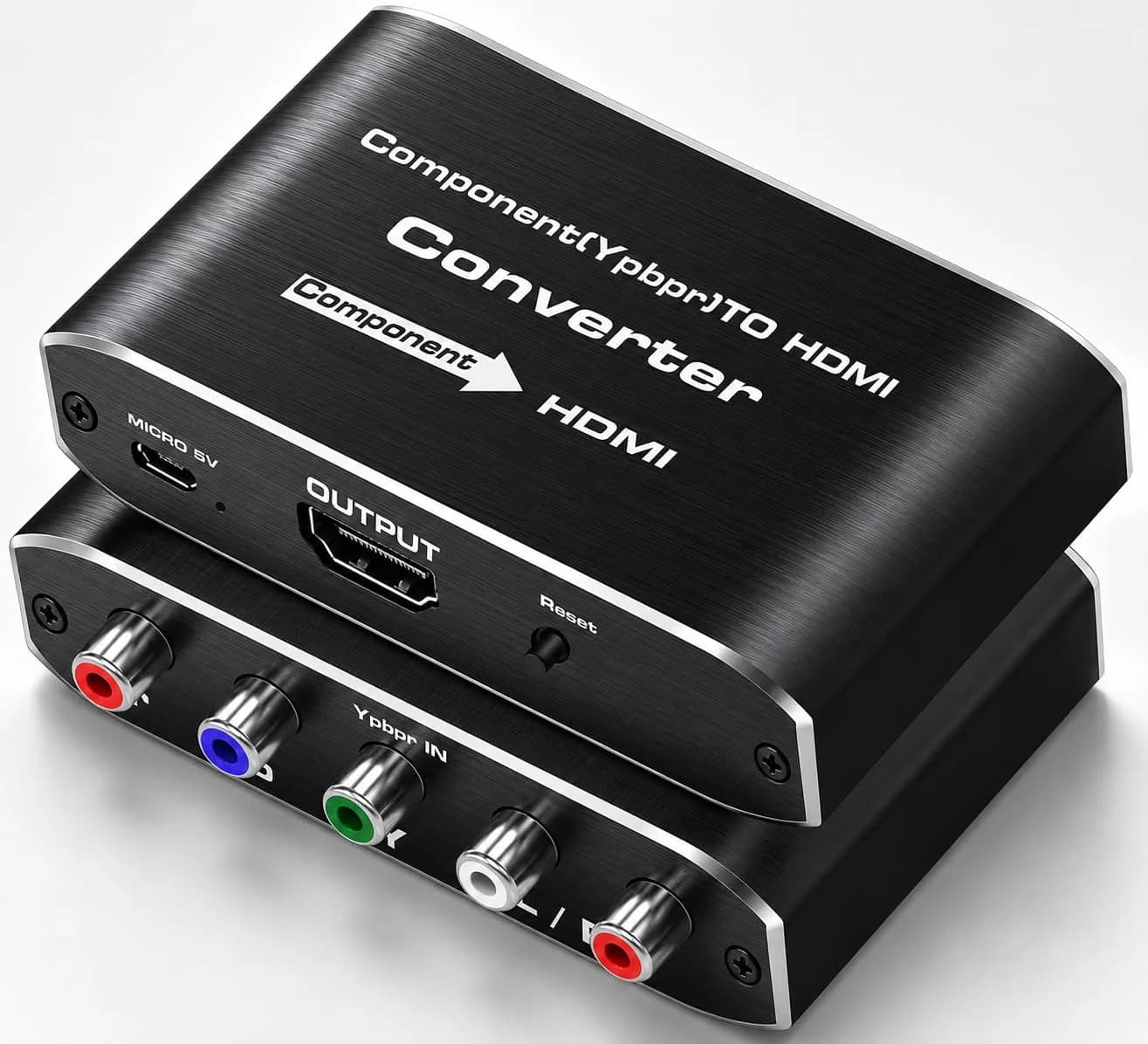 Koopman-Tech Component to HDMI Converter 2.6 x 2.1 x 0.75 in | Supports 1080P Video & Audio - main product image