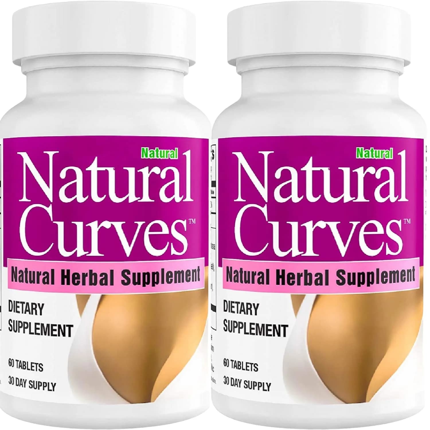 Natural Curves Breast Enhancement Pills Estrogen Support Vegan Non-GMO 60ct | Supports Fuller, Firmer Bust in 30 Days - main product image