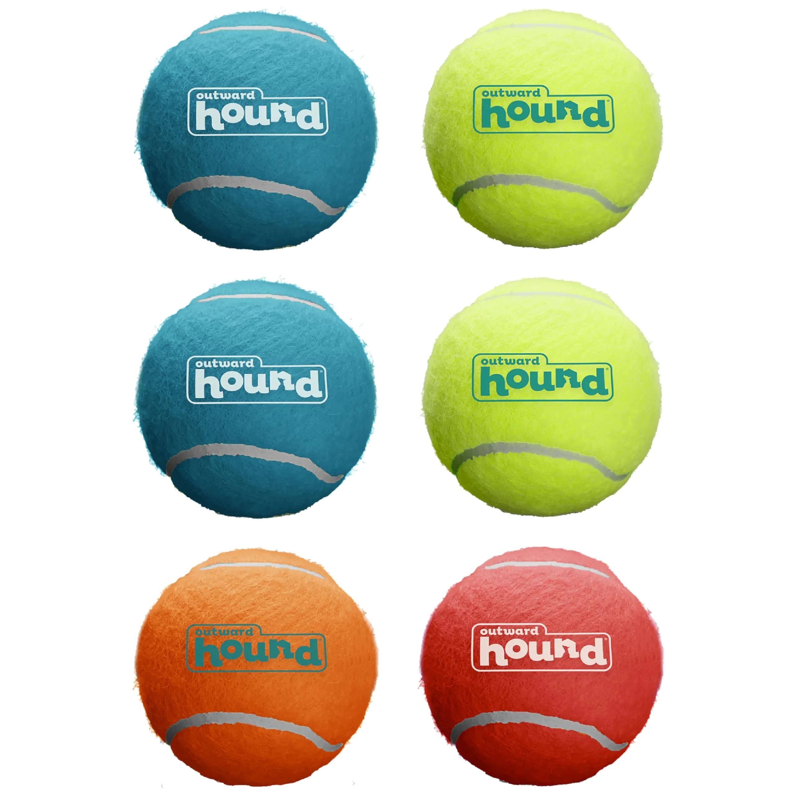 Outward Hound Squeaker Ballz Tennis Ball Dog Toy Small 2" 8-Pack | Durable Rubber Fetch & Squeak Toy for Small Dogs - main product image