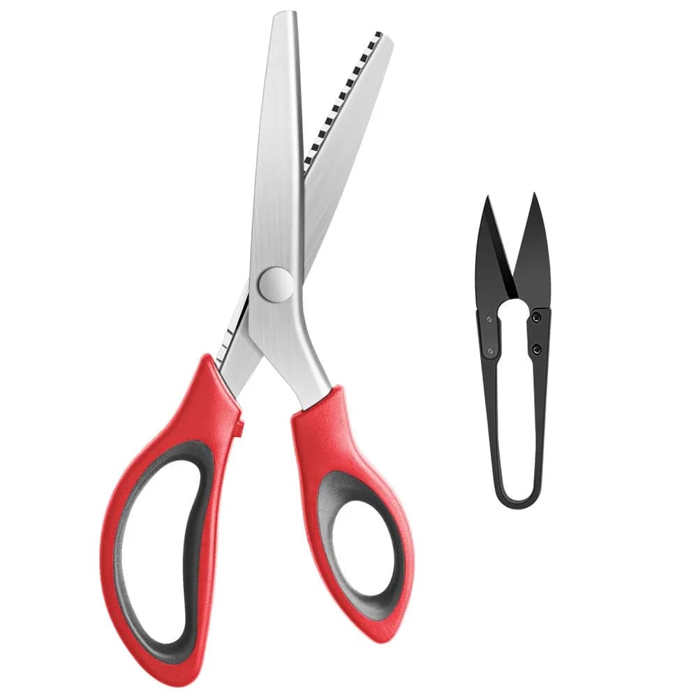 YAZEMKEL Pinking Shears Serrated 9 Inch | Professional Craft Zig Zag Cut Scissors - main product image