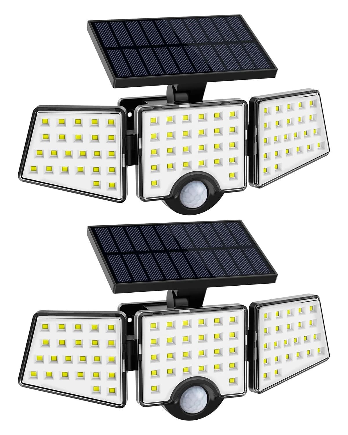 Lepro Solar Lights for Outside 2 Pack | 3 Adjustable Heads 270° Wide Angle Waterproof - main product image