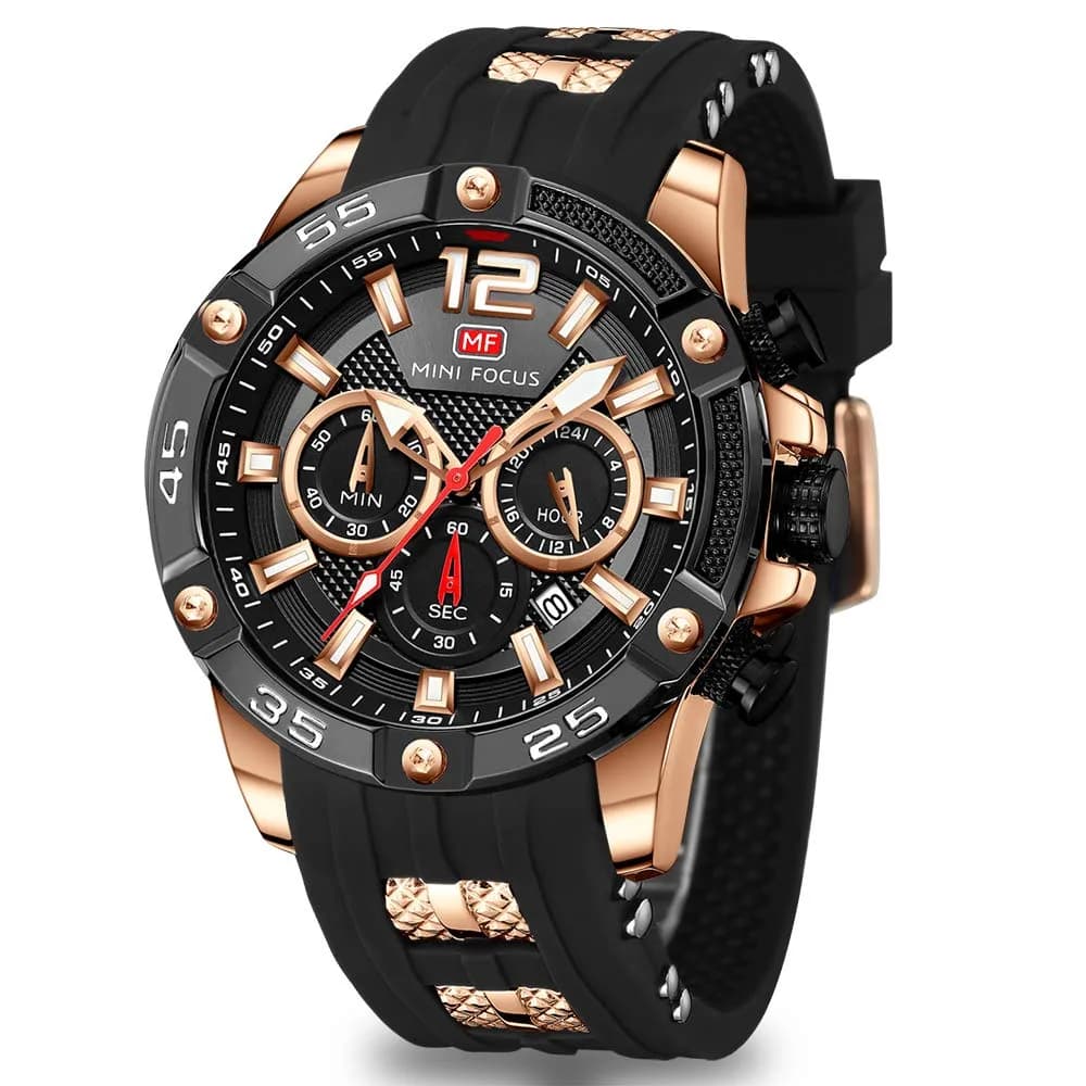 MF MINI FOCUS Men Watches Chronograph Waterproof Luminous Calendar 47mm | Casual Sport Watch for Men - main product image