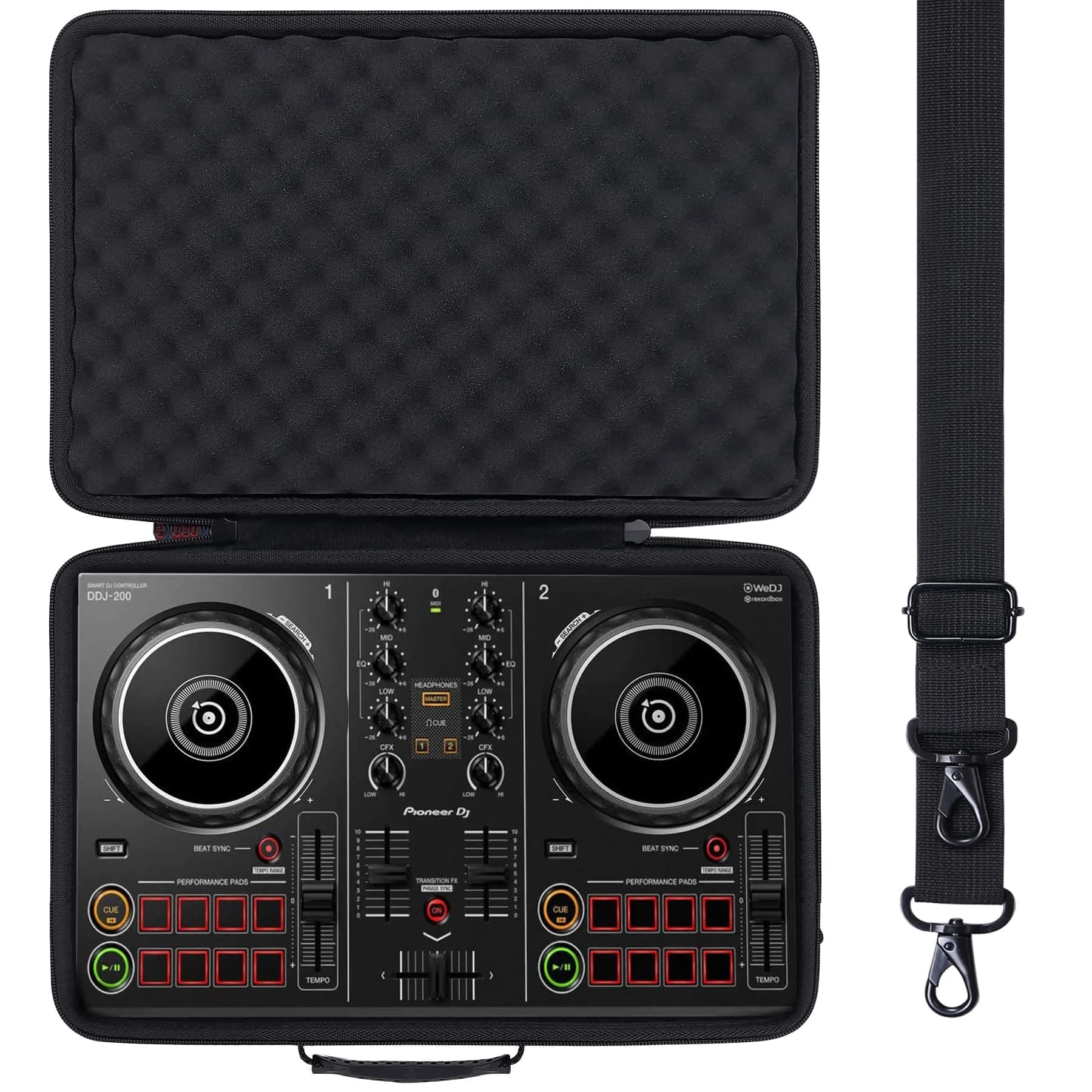 khanka Hard Travel Case for Pioneer DDJ-200 DJ Controller | 40.4cm (15.9") x 26.4cm (10.4") x 6.9cm (2.7") - main product image