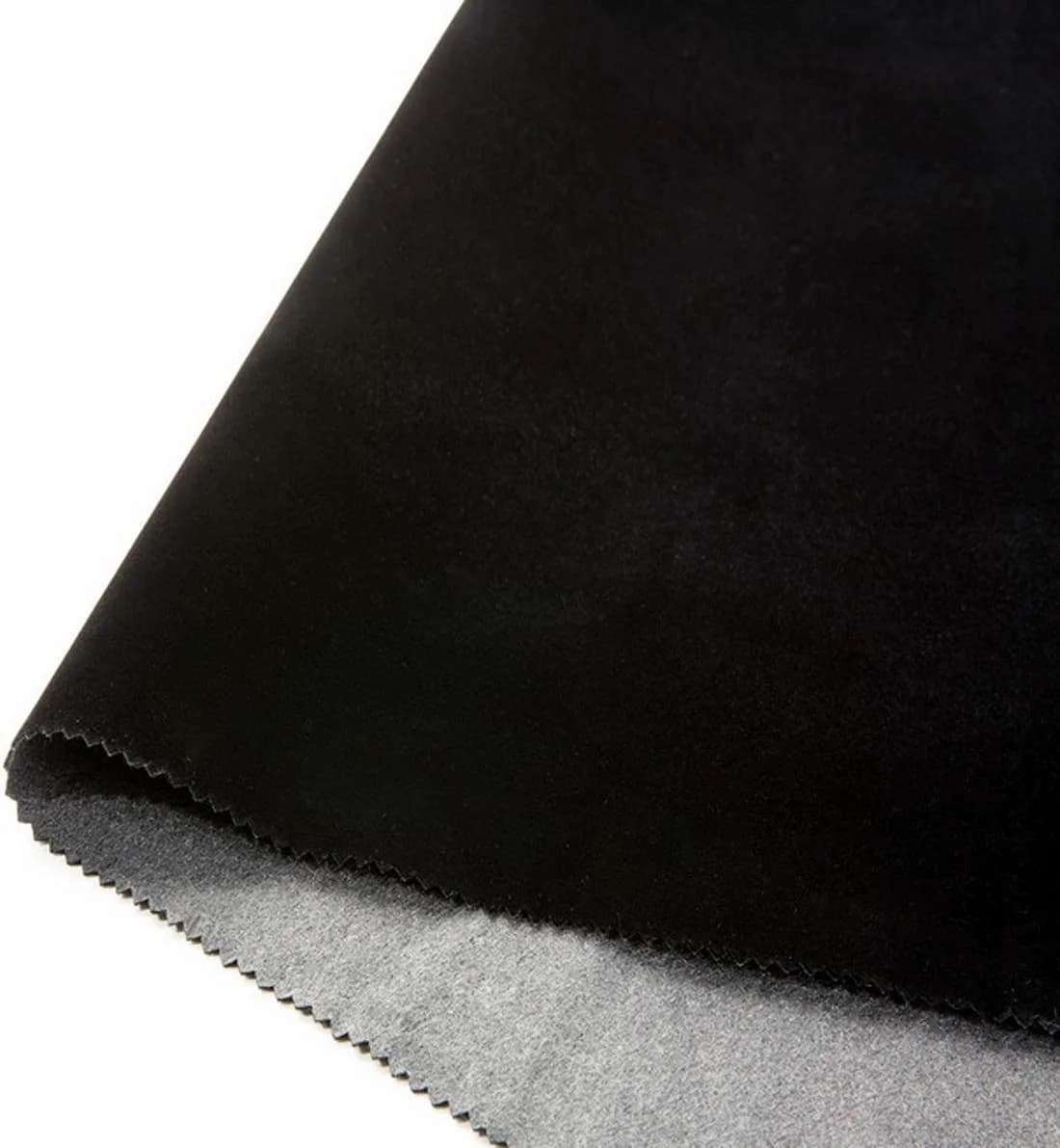 CHENGZHG Black Velvet Flocking Liner 45cm x 200cm (17.7" x 78") | Peel and Stick Adhesive Fabric for Drawers and Crafts - main product image