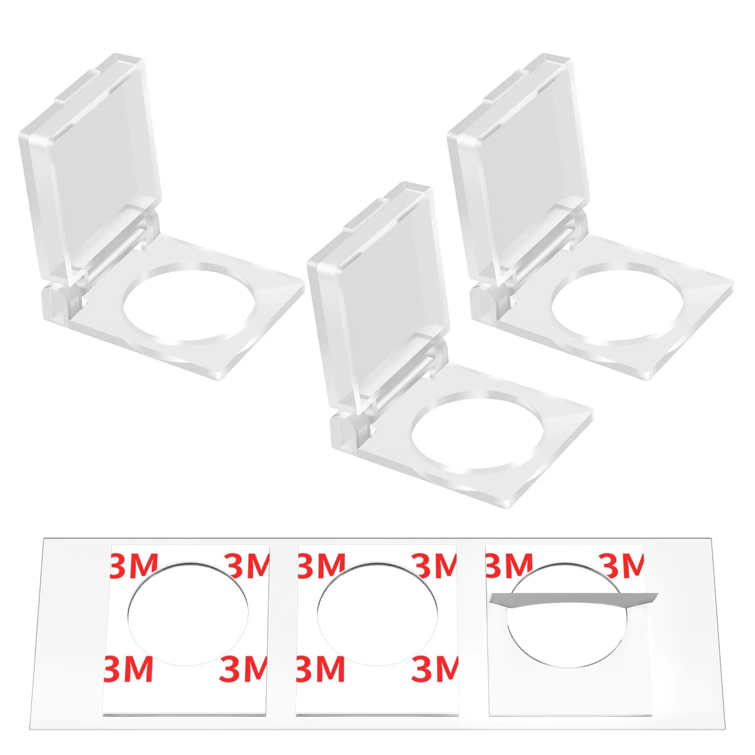 DAIERTEK 22mm Push Button Switch Cover Guard Protector, Transparent Plastic, 3-Pack | Child-Proof, Dust-Proof, Waterproof - main product image