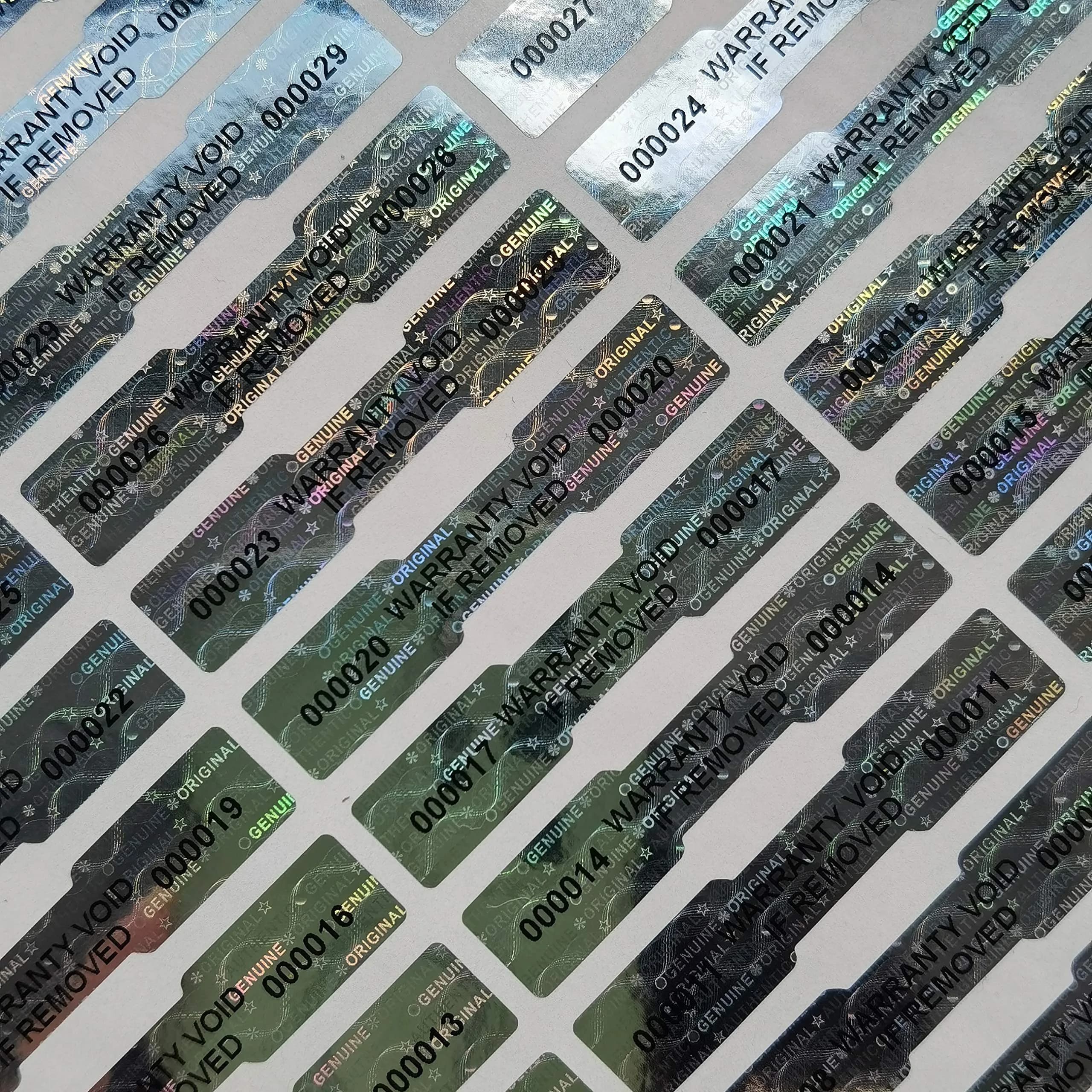TLK&FBB Tamper Proof Hologram Stickers 620pcs (540 Labels) | High Security Tamper Evident Seal, Sequential Serial Numbering, Silver Honeycomb - main product image