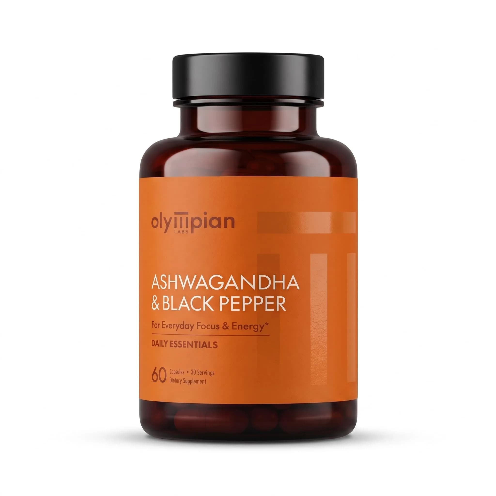 Olympian Labs Organic Ashwagandha with Black Pepper Supports Brain, Muscle & Memory - 60 Vegan Capsules - main product image
