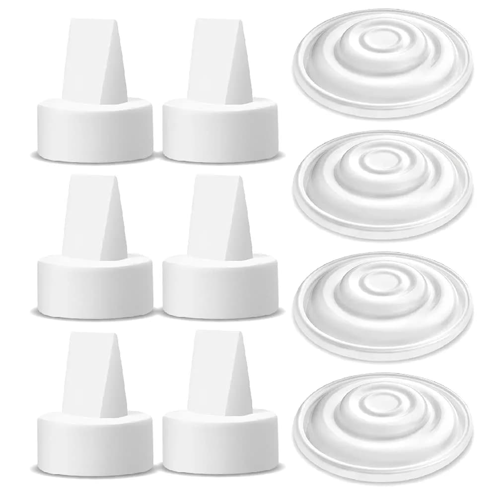 Maymom Duckbill Valves & Silicone Membranes for Spectra Pumps (6ct Valve, 4ct Membrane) | BPA-Free Replacement Parts - main product image