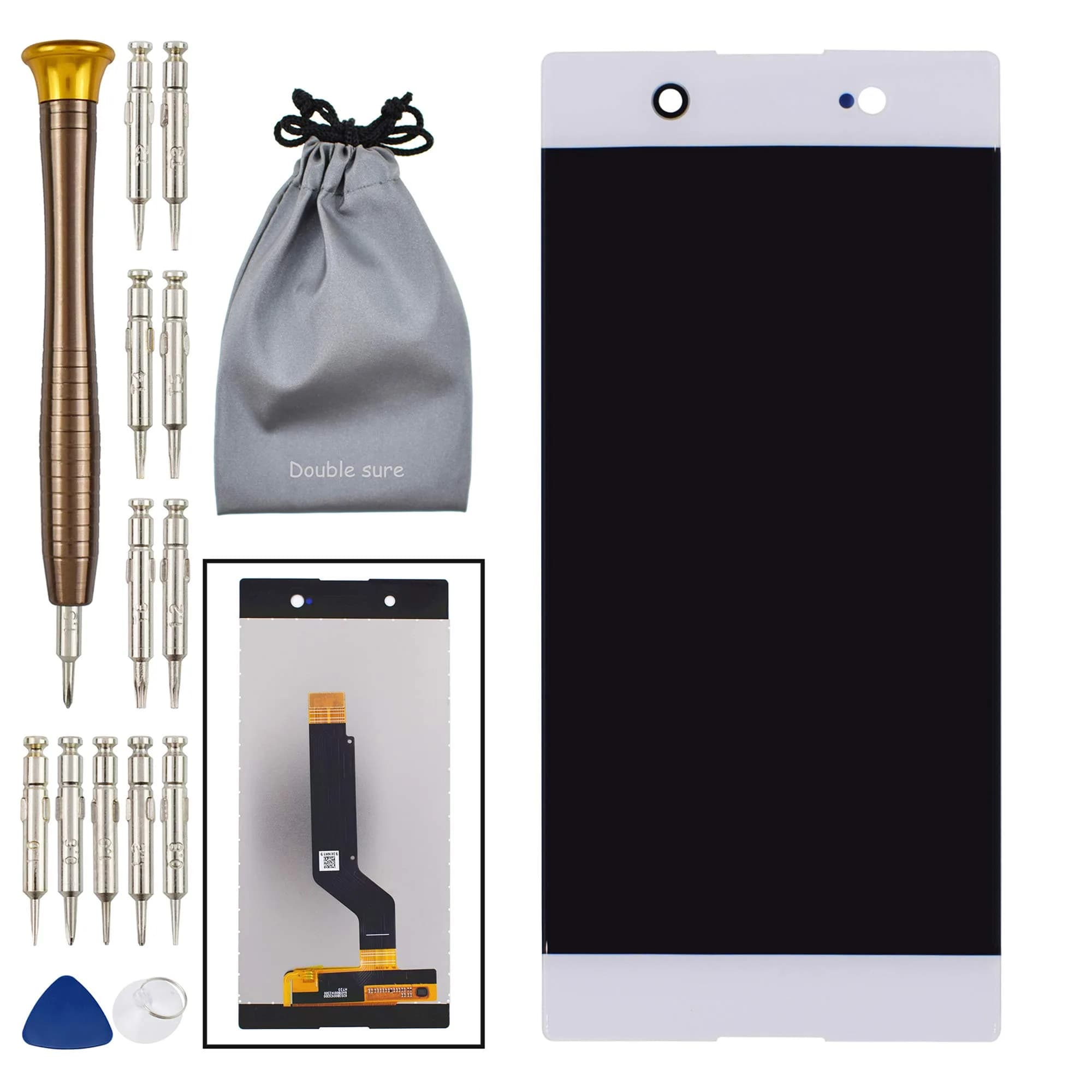 Double Sure Touch Digitizer LCD Display Screen Replacement for Sony Xperia XA1 Ultra White G3226 G3221 G3212 G3223 | Support & Repair - main product image