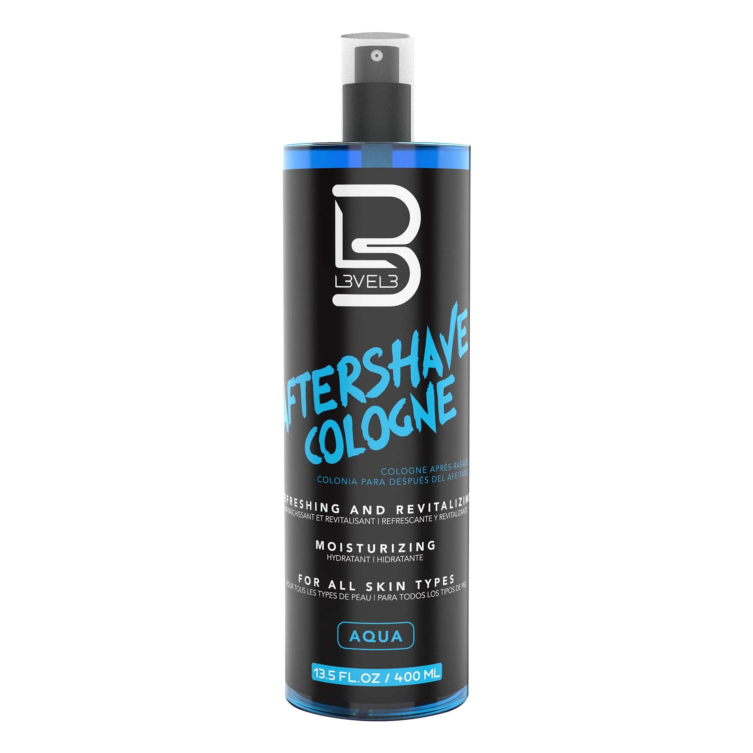 L3 Level 3 Aqua Aftershave Cologne Spray for Men, 400ml (13.5 fl oz) | Soothes and Refreshes Post-Shave Skin - main product image