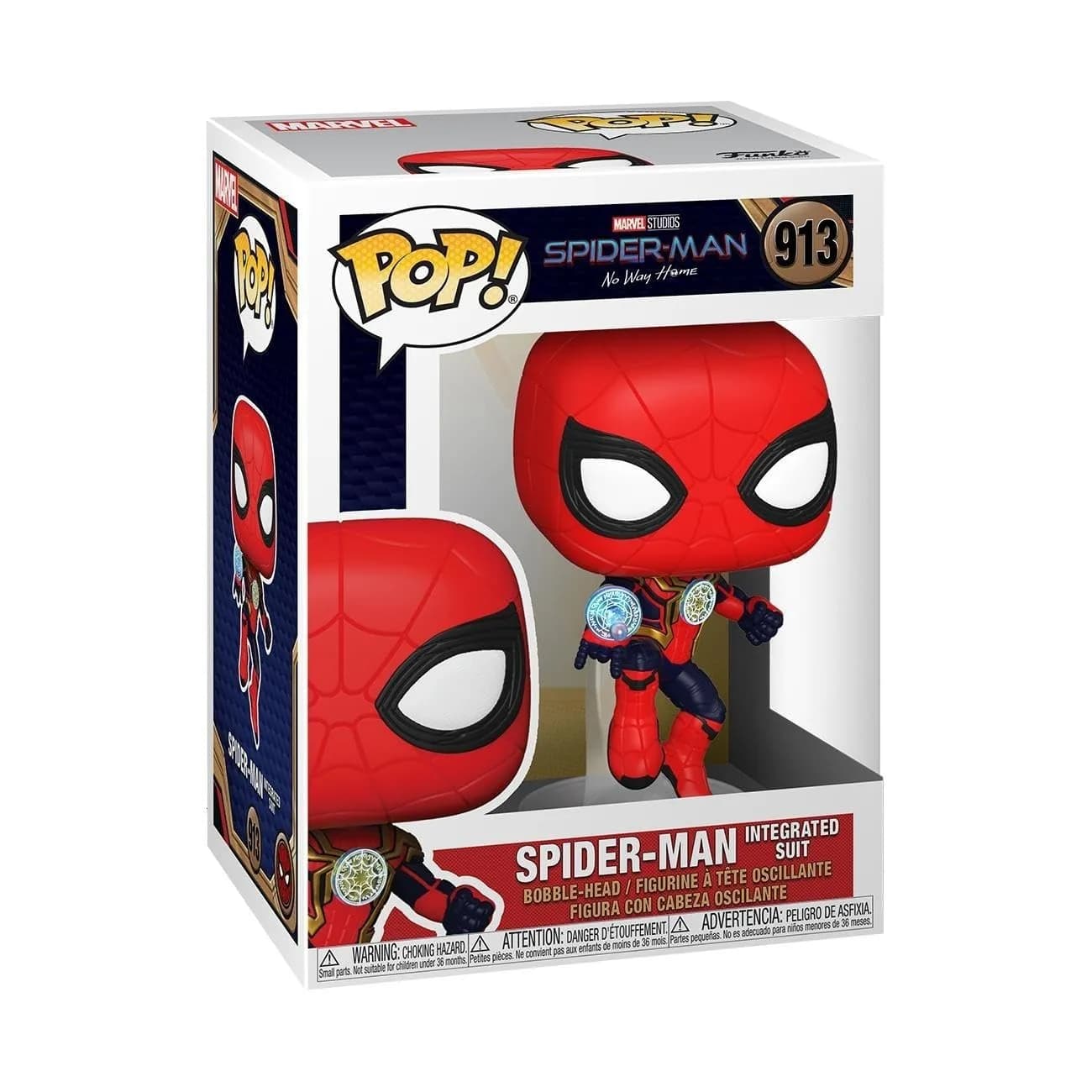Funko Pop! Marvel Spider-Man Integrated Suit Action Figure | 10 cm (4-inch) Vinyl Bobblehead - main product image