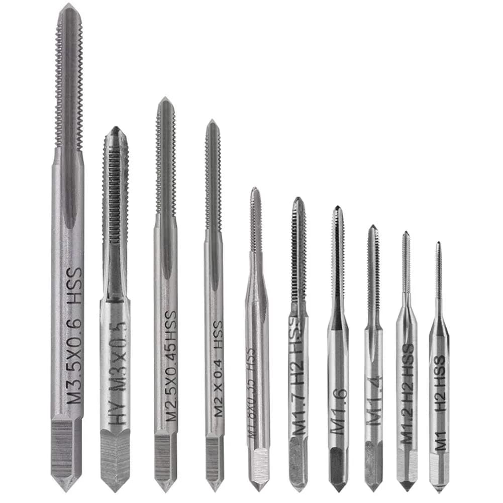 YAKAMOZ Micro Metric Tap Set M1-M3.5 HSS 10-Piece | Precision Tapping for Small Threads - main product image