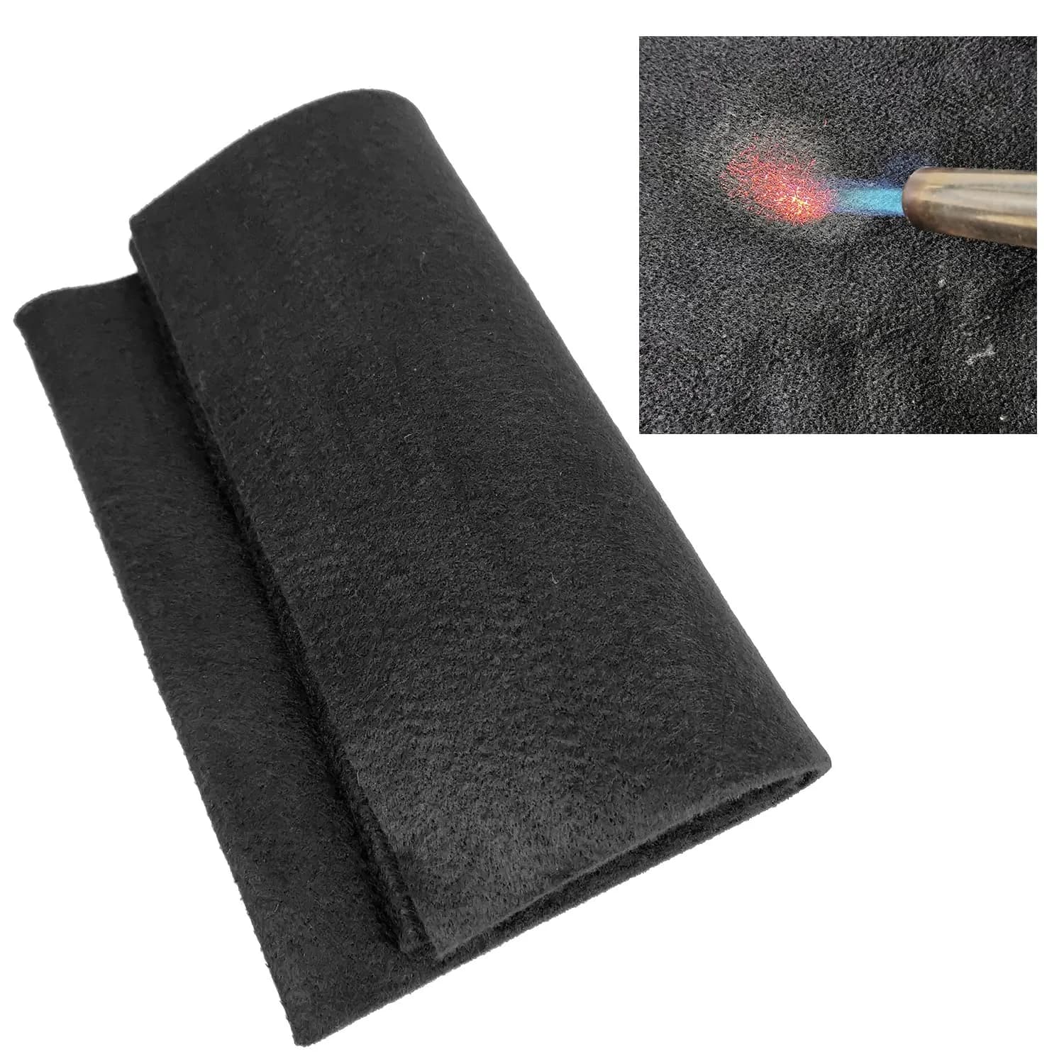 Buraku Welding Blanket Fireproof | Heat Resistant Up to 1800°F | Flame Retardant Carbon Felt (12"X26" | 1PACK) - main product image