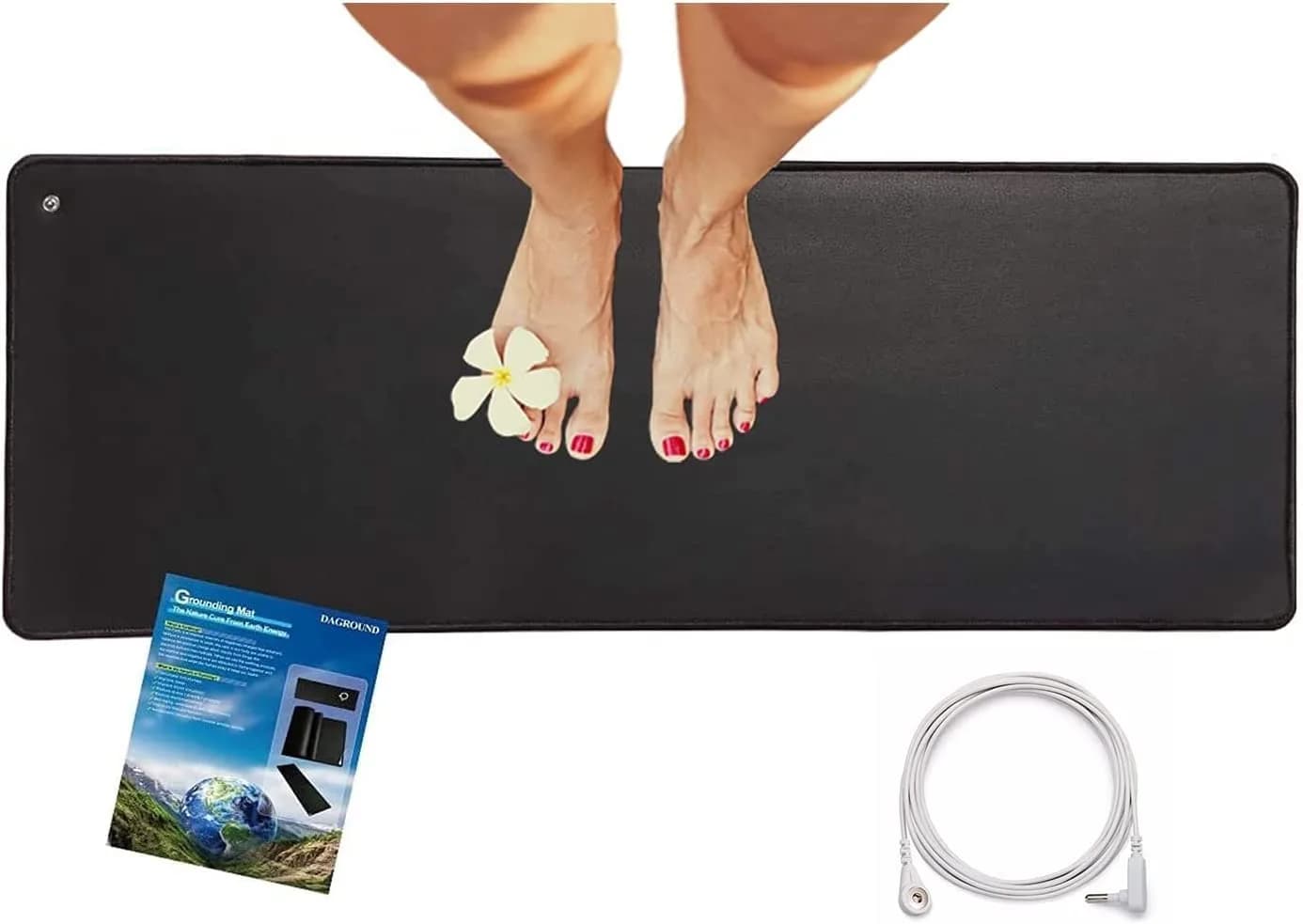 NIULAFR Grounding Mat 100 cm (39 in) with 4.57 m (15 ft) Cord | Connect to Earth for Energy & Pain Relief - main product image
