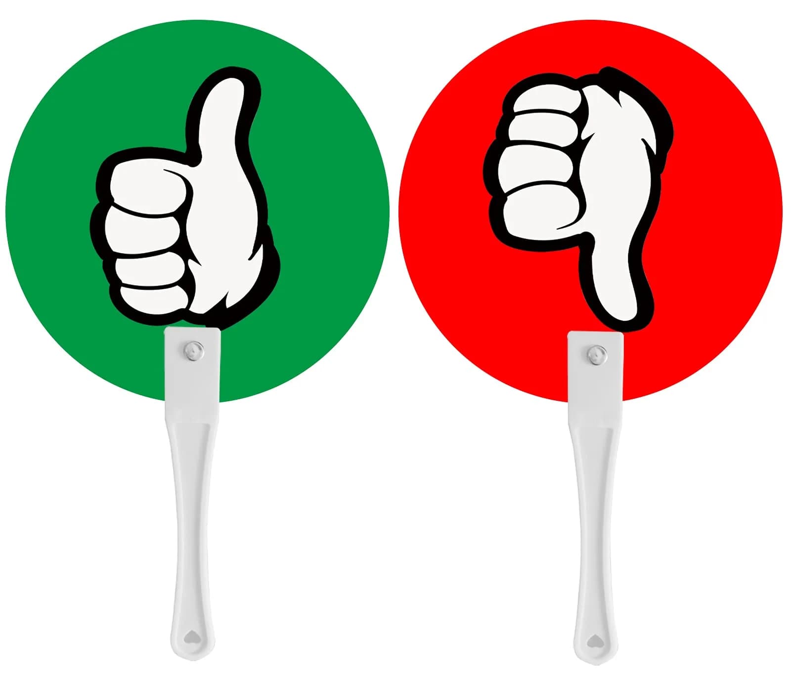 Magopera Thumbs Up/Thumbs Down Paddles 24 Packs | Classroom Voting Signs for Teacher-Student Interaction - main product image