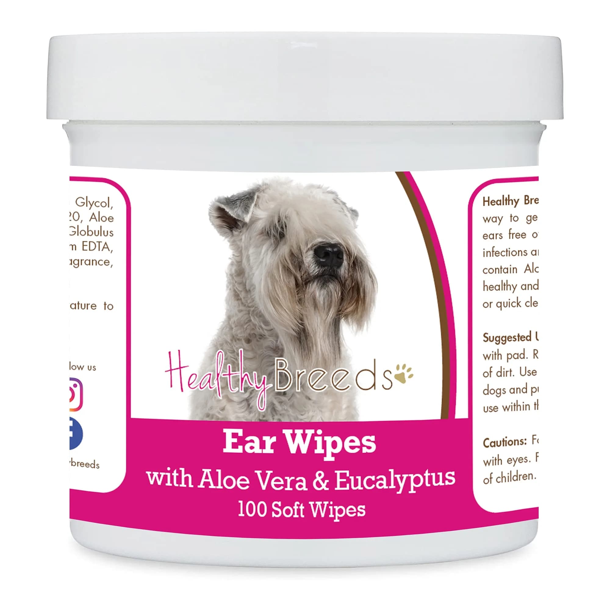 Healthy Breeds Ear Wipes for Dogs 100 Count | Aloe & Eucalyptus, Alcohol-Free, Made in USA