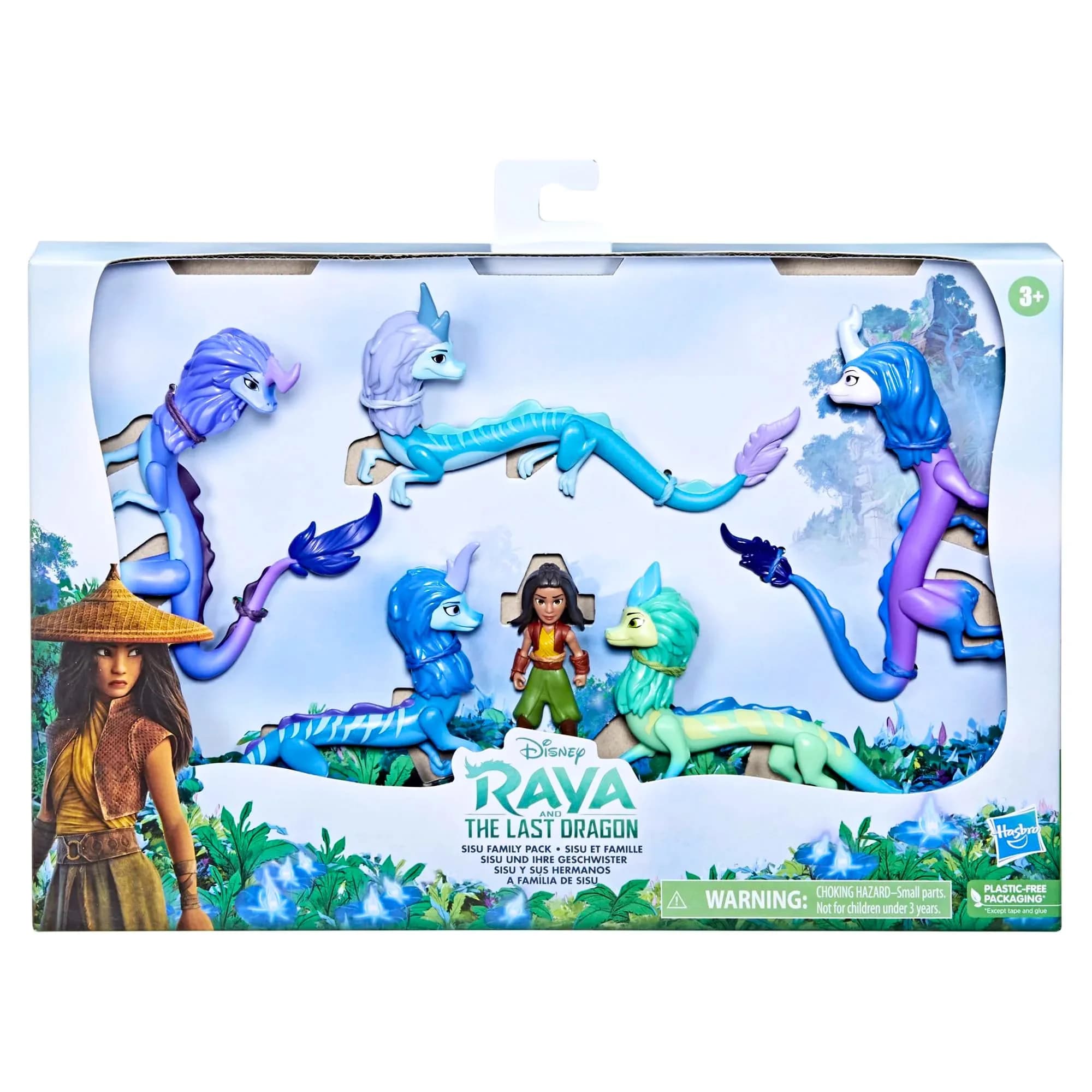 Disney Princess Raya and The Last Dragon Sisu Family Pack | 5 Dragon Toys & Raya Doll for Kids 3+