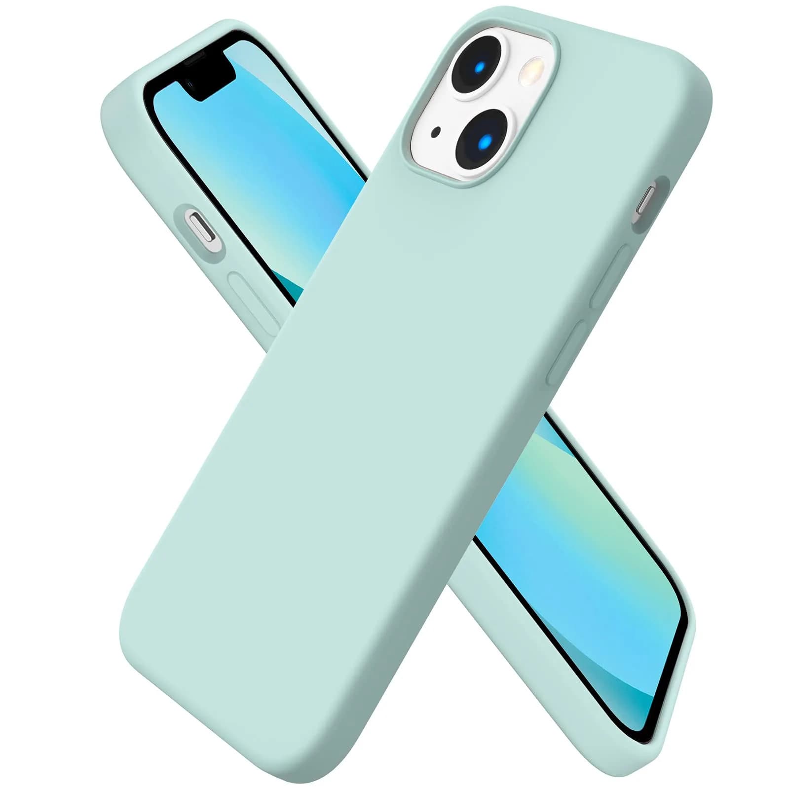 ORNARTO Liquid Silicone Case for iPhone 13 Mini 5.4 inch | Mint Green - main product image