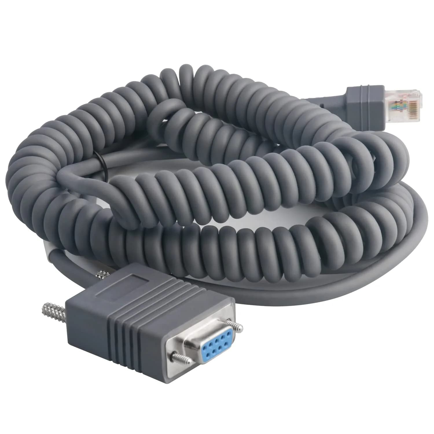 VOTTAN Barcode Scanner USB Cable LS2208/A LI2208 LS4278 STB4278 LI4278 USB to RJ45 2m (6.56ft) | Compatible with Symbol Zebra Scanners — 5M / 16FT Coiled RS232 Port