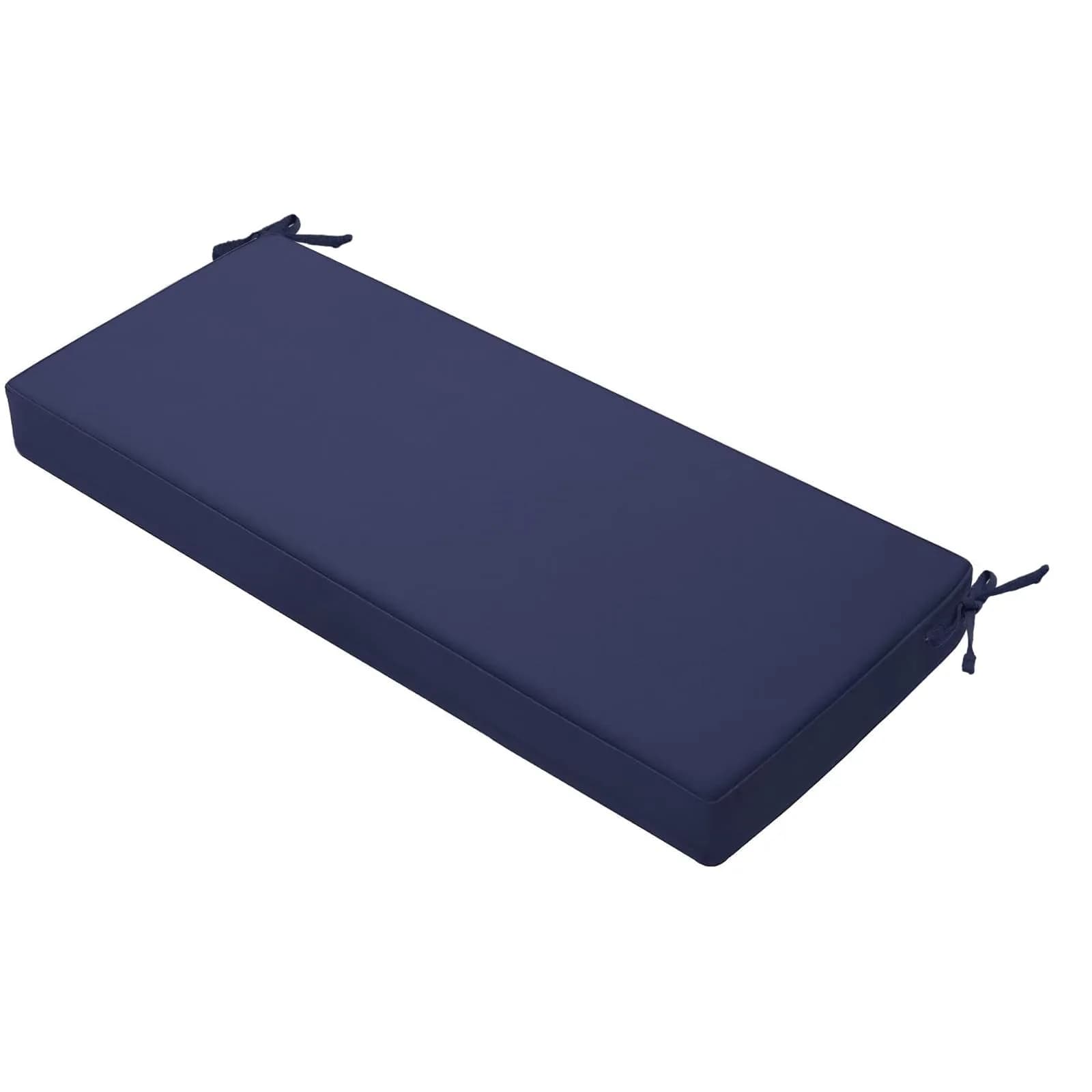 Favoyard Outdoor Bench Cushion 48 x 18 Inch Blue Waterproof Support - main product image
