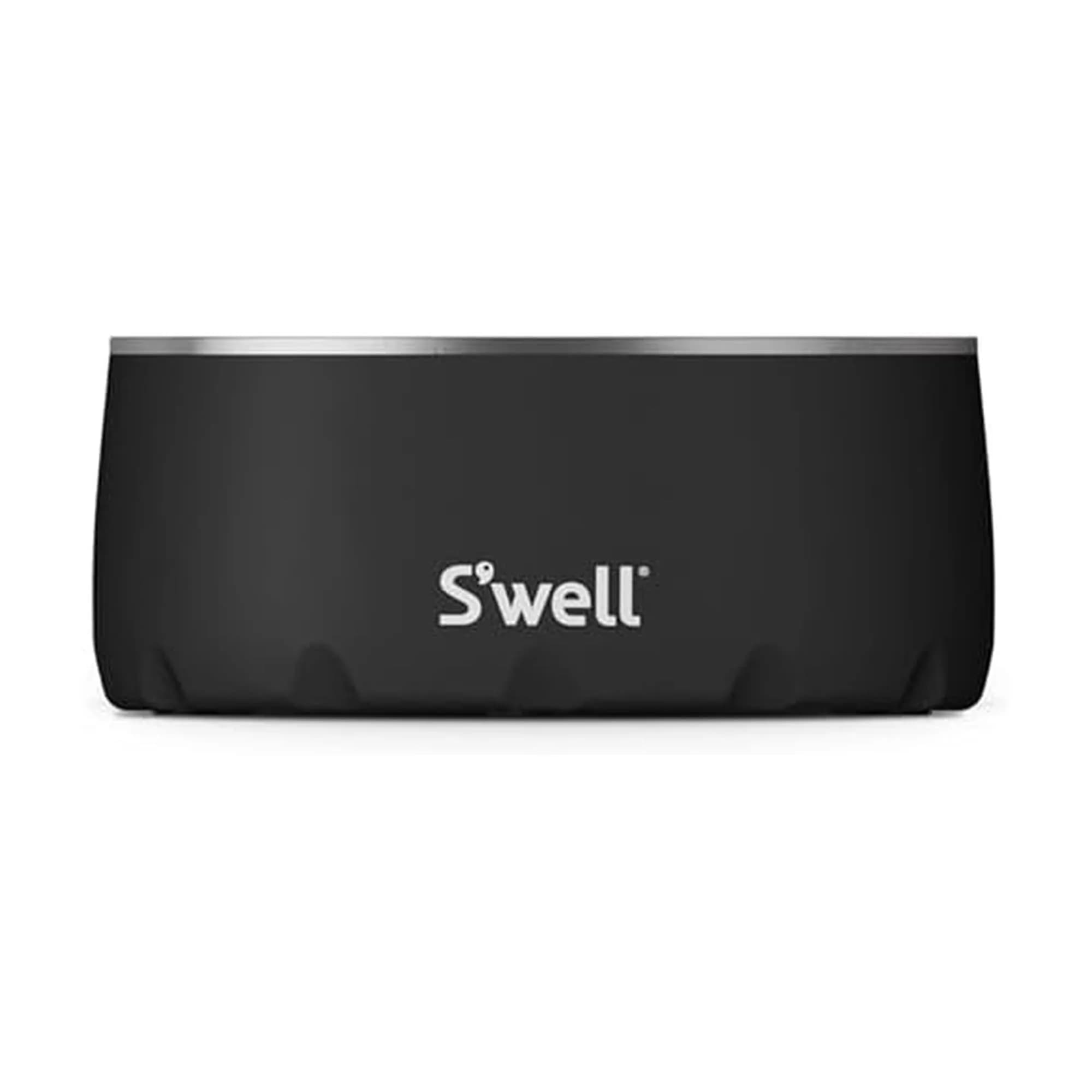 S'well Stainless Steel Pet Bowl 16oz (470ml) Onyx | Durable Non-Slip Dog Food & Water Dish - main product image