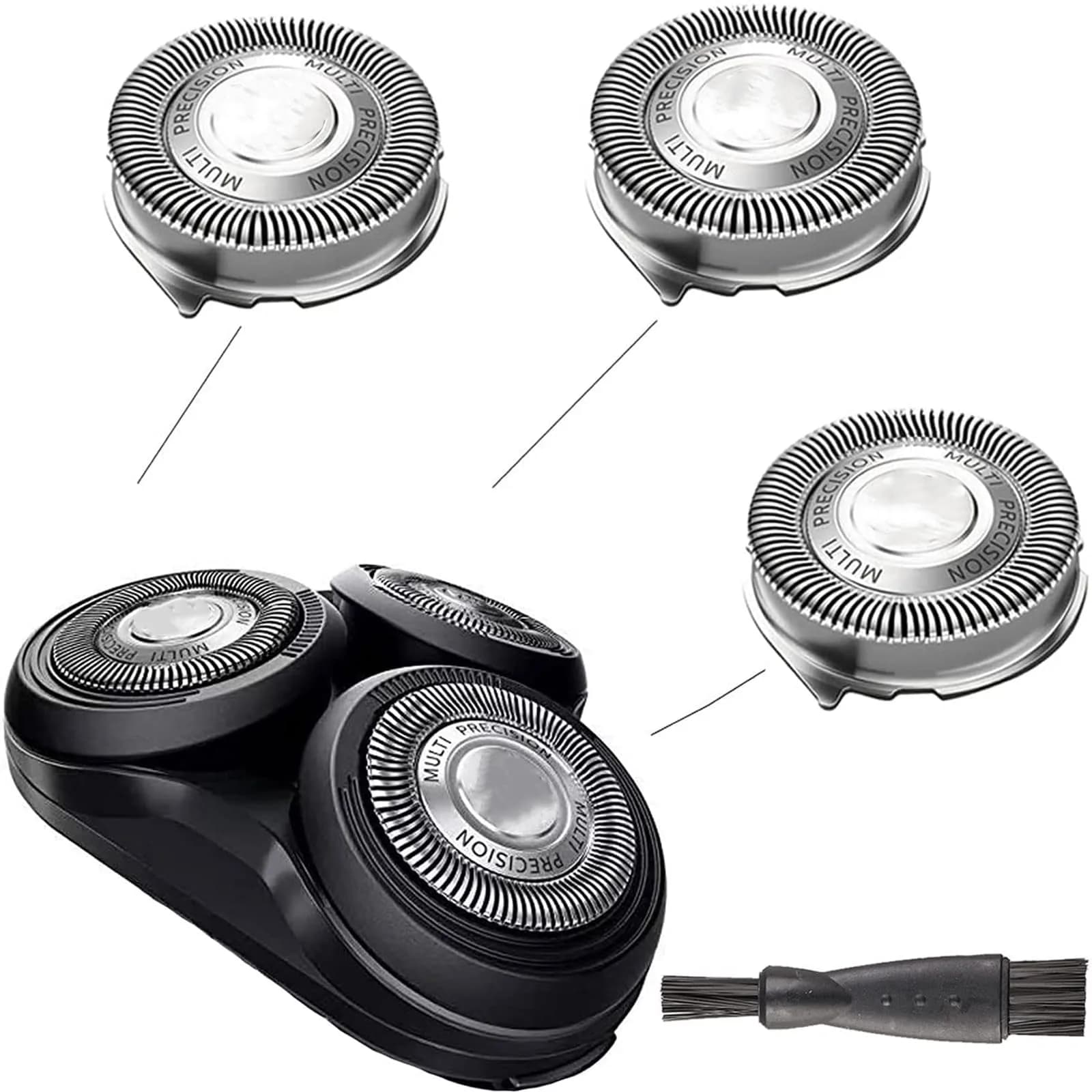 Suleto SH50/52 Replacement Heads for Philips Series 5000 Shavers, 3 Count | Precision Cutting System - main product image