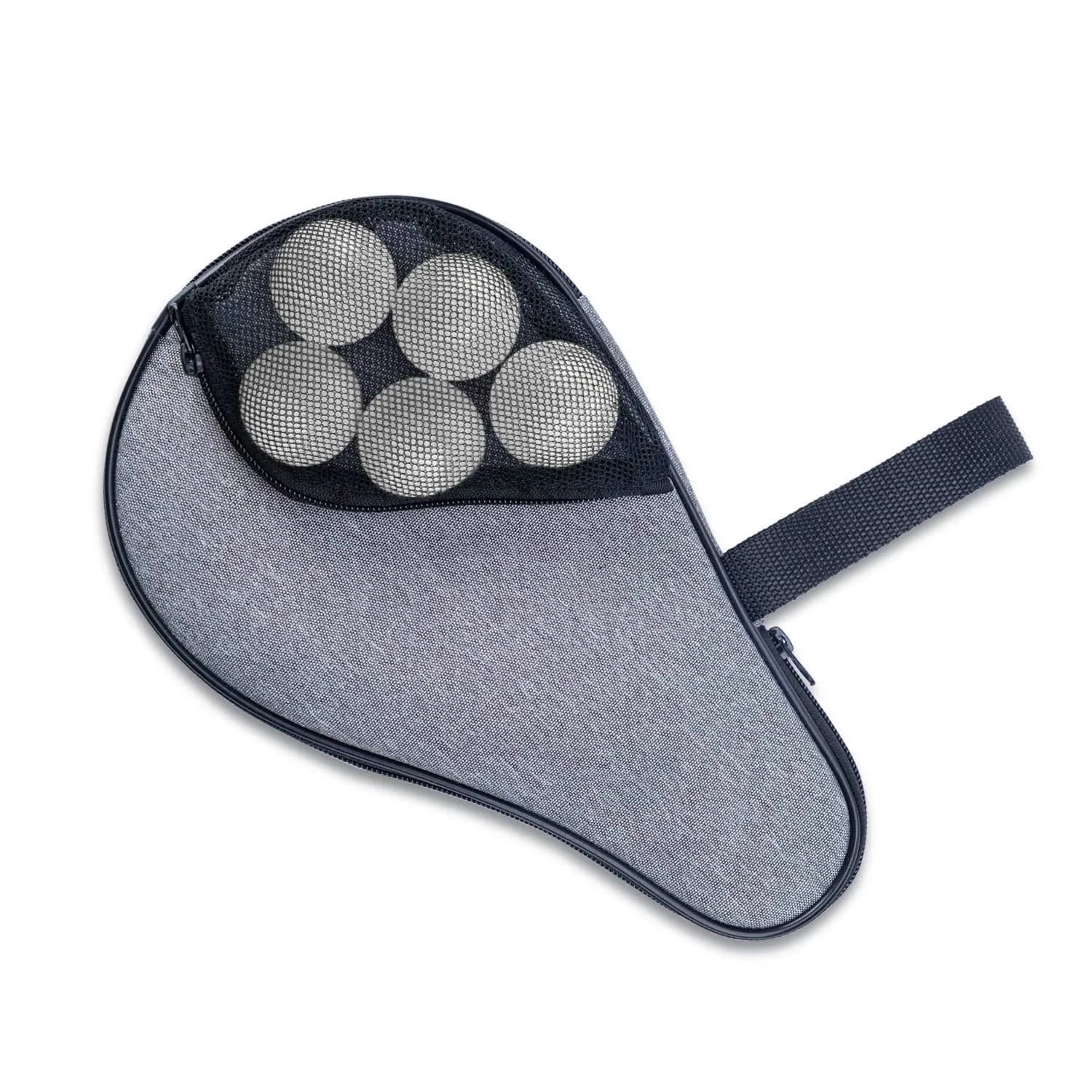 VISEMAN Waterproof Table Tennis Racket Cover, Impact Buffer, Holds 2 Paddles & 5 Balls - main product image