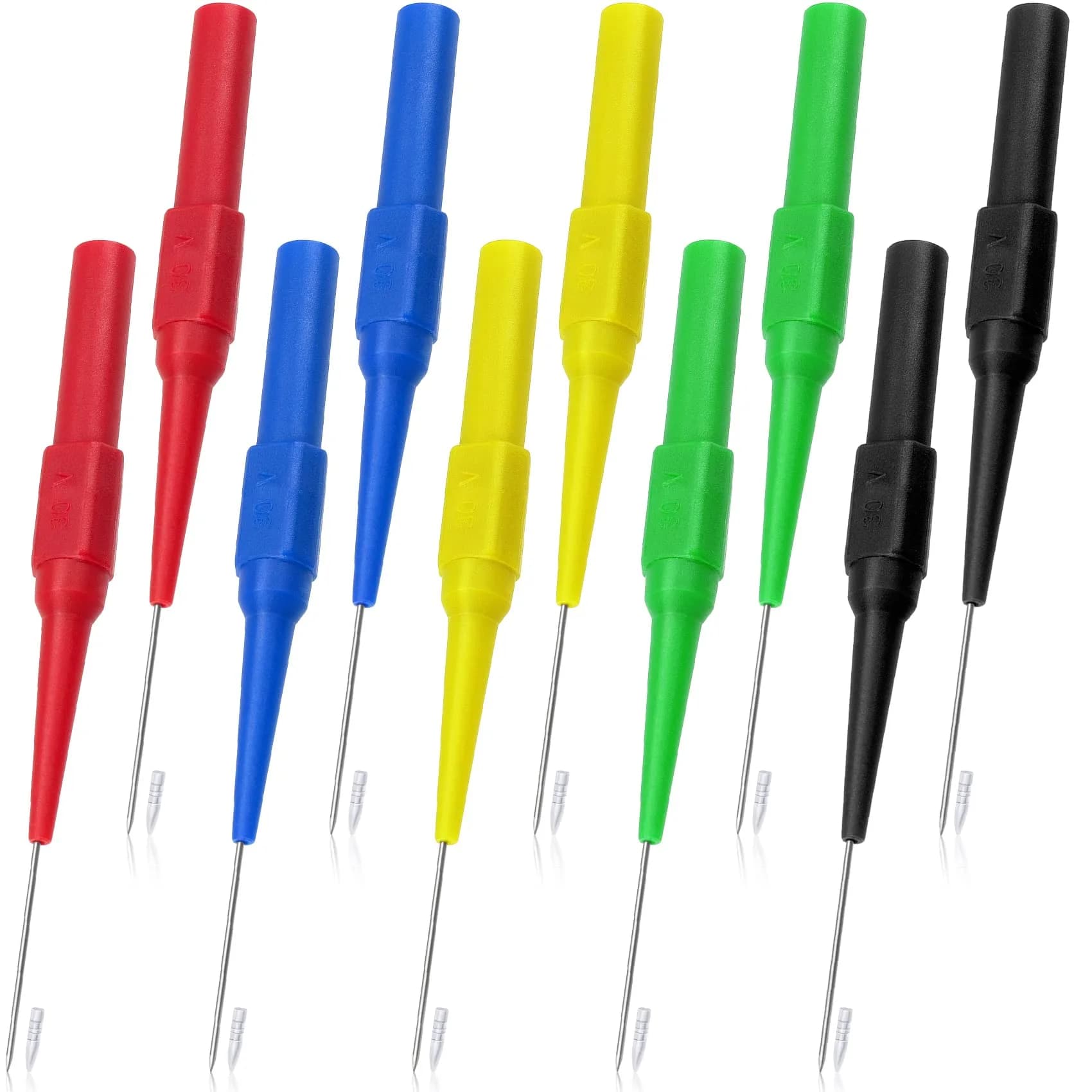 OIIKI 10Pcs 0.7mm Test Probe Pins | Non-Destructive Insulation Piercing Needle Testers - main product image