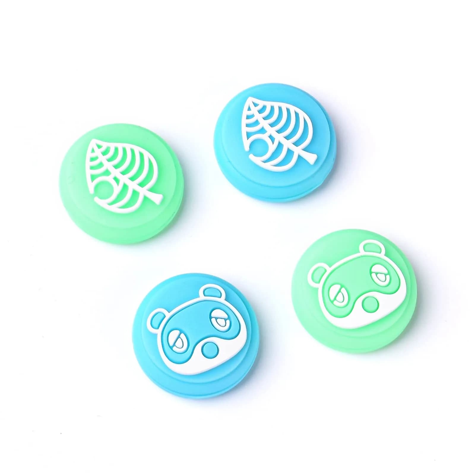 DLseego Animal Crossing Thumb Grips Caps for Switch OLED/Switch Lite Joystick | Cute Bear & Leaf Silicone Cover (Switch/OLED/Lite) - main product image