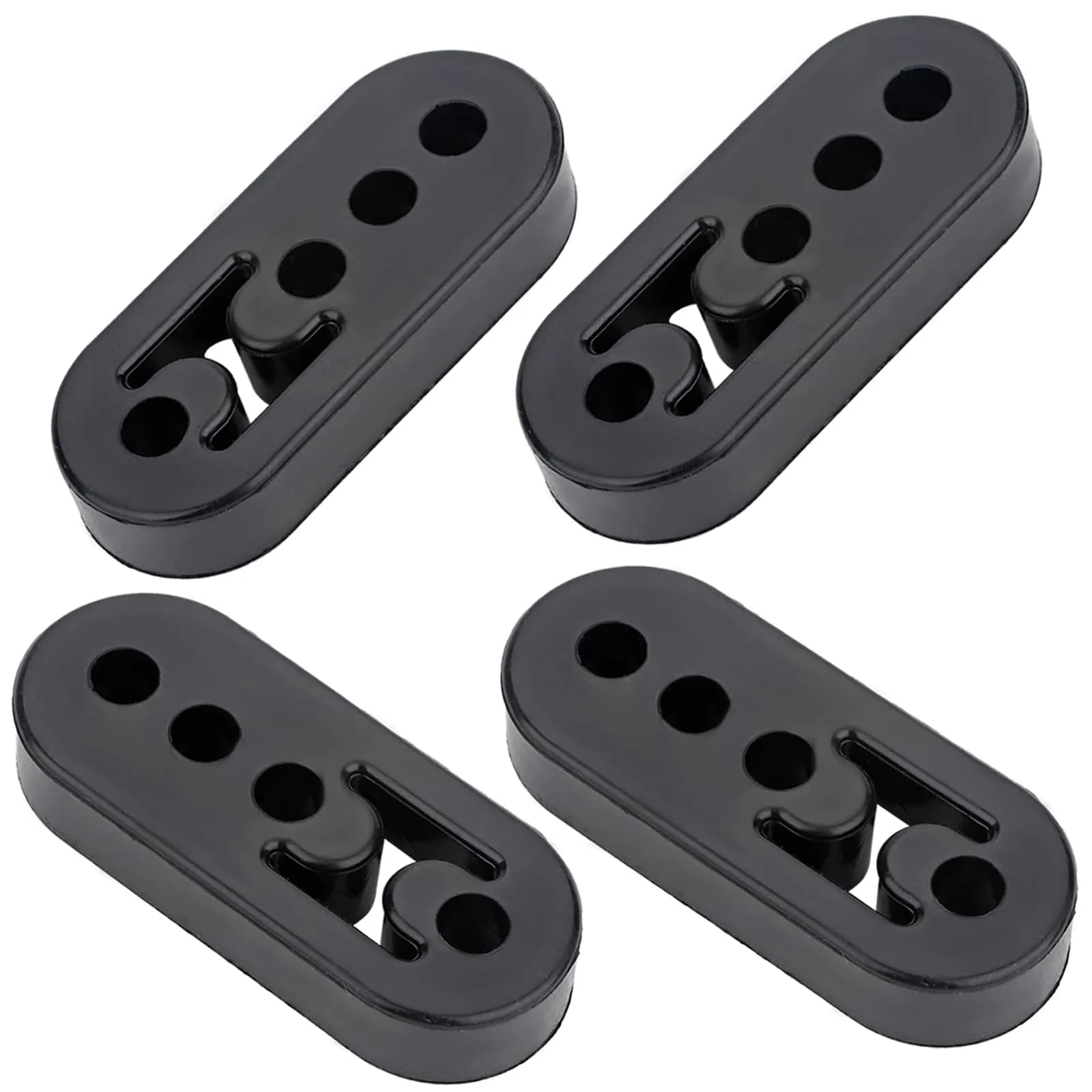 VASTAUTO 4 Holes 12mm Rubber Exhaust Hanger 4 Pack | High Density Tail Pipe Hanger - main product image