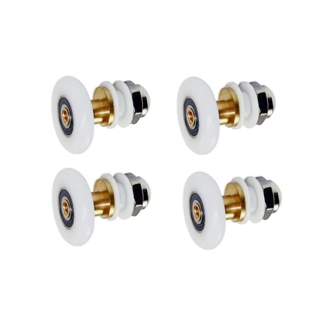 GDQLCNXB Shower Door Rollers 25mm Diameter (4-Pack) | Ultra-Quiet Sliding Pulleys for 4-6mm Glass - main product image