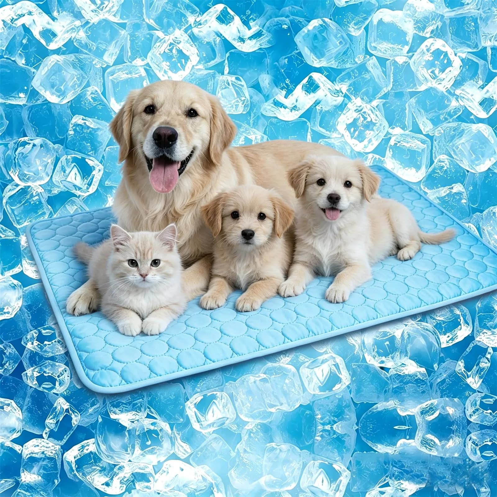 dgdgbaby Portable Dog Cooling Mat 40 x 28 in | Self-Cooling, Washable, Summer Relief